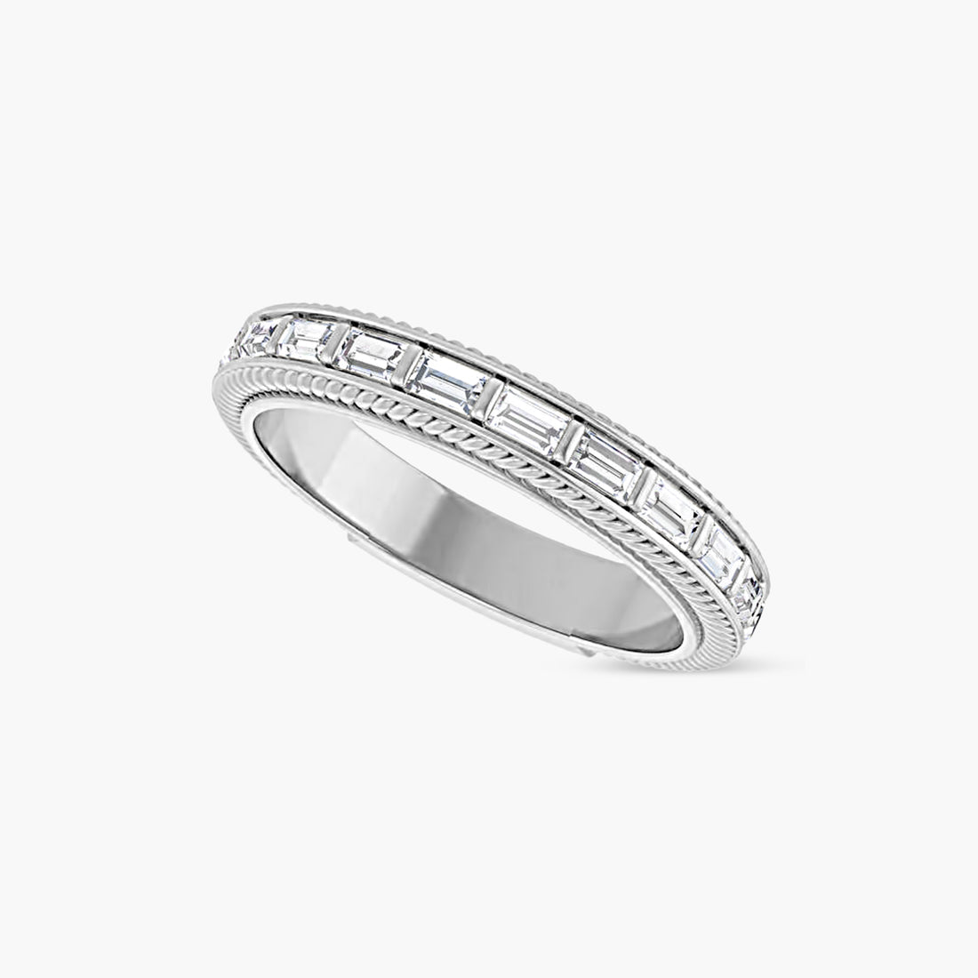 Straight Baguette Rope Anniversary Band