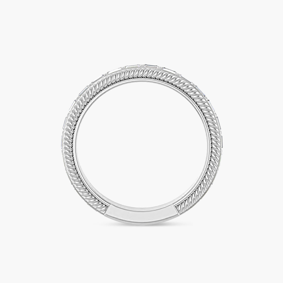 Straight Baguette Rope Anniversary Band