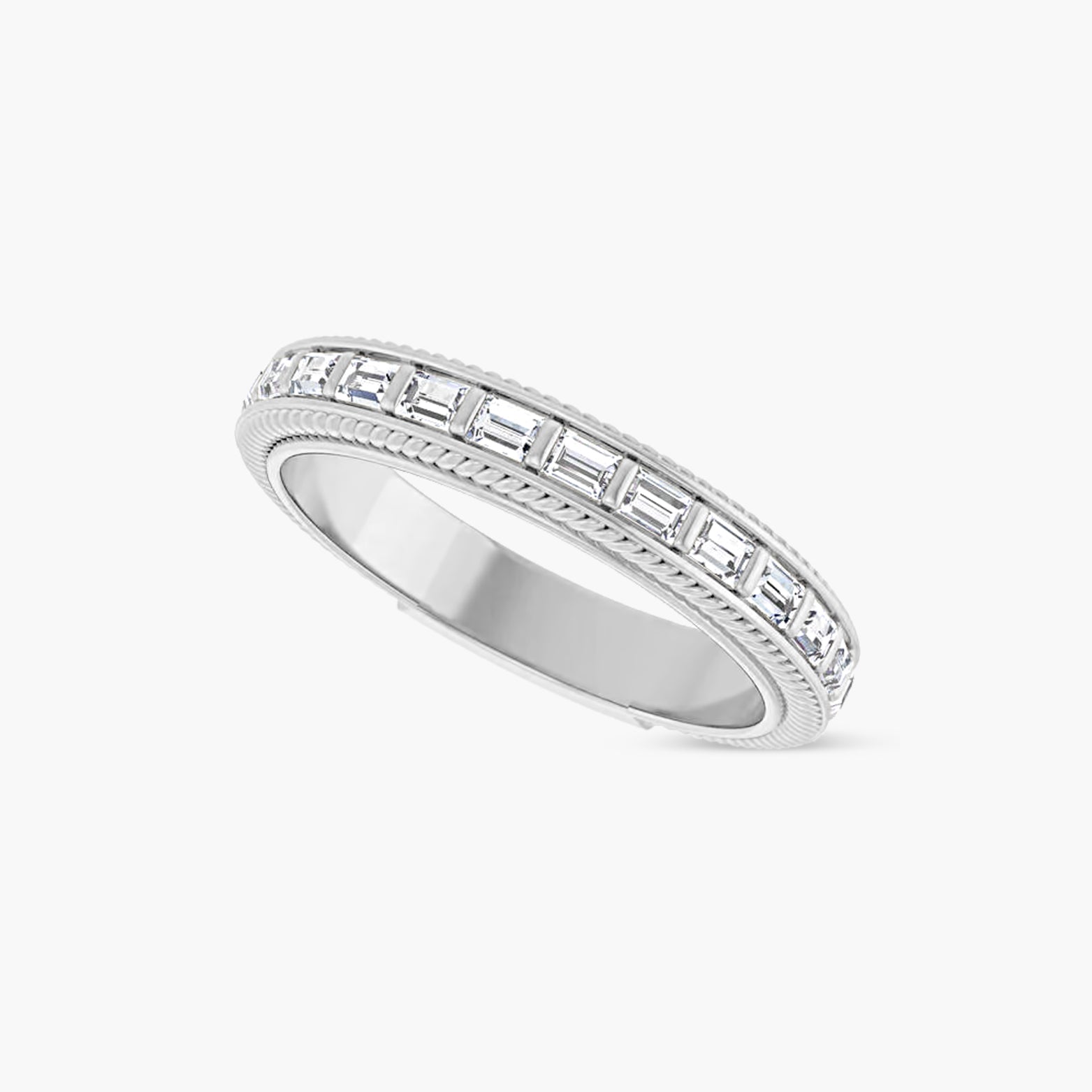 Straight Baguette Rope Anniversary Band