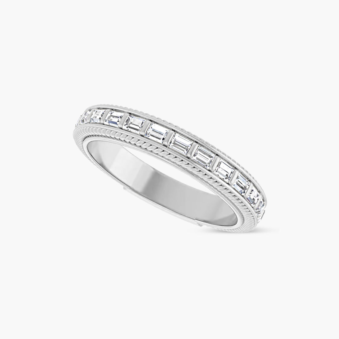 Straight Baguette Rope Anniversary Band