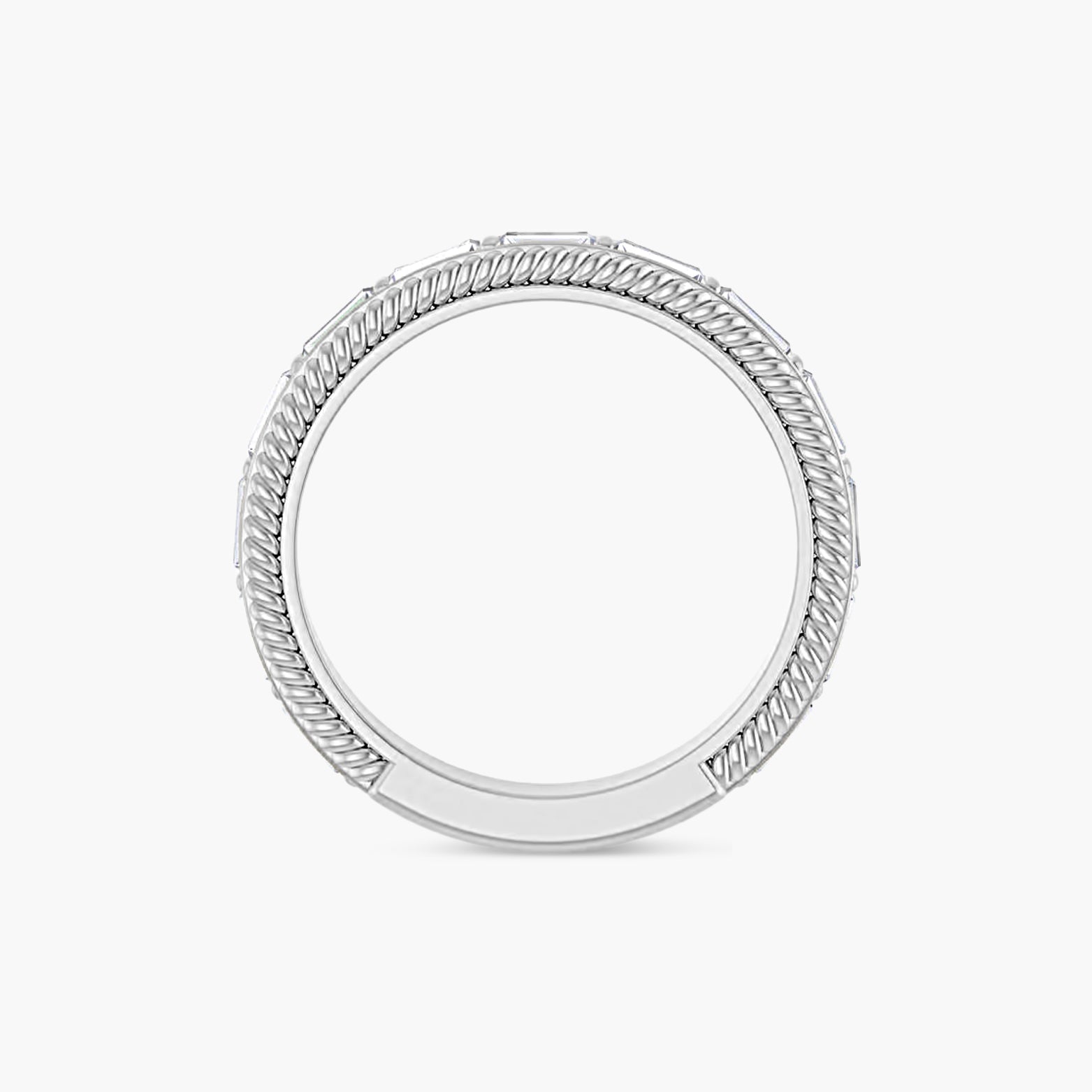 Straight Baguette Rope Anniversary Band