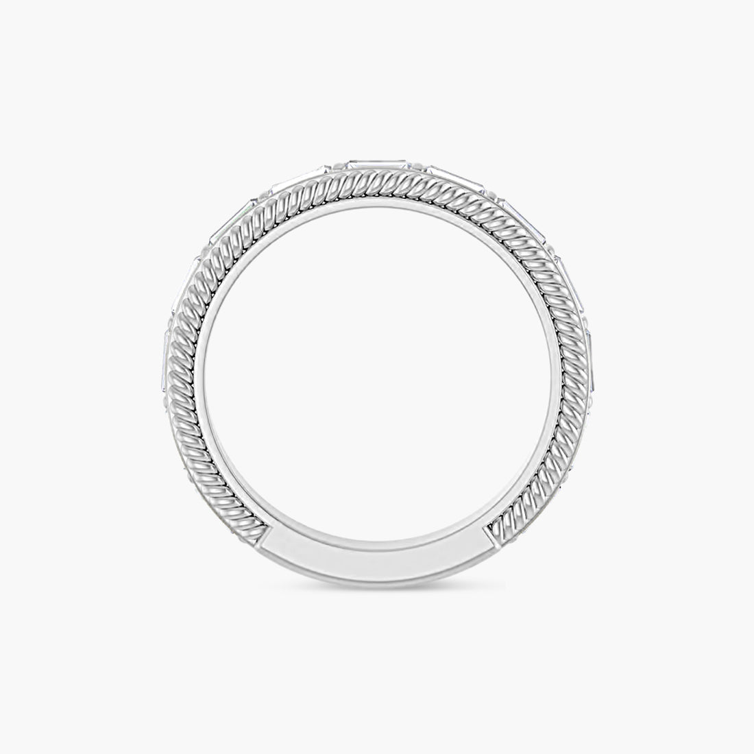 Straight Baguette Rope Anniversary Band