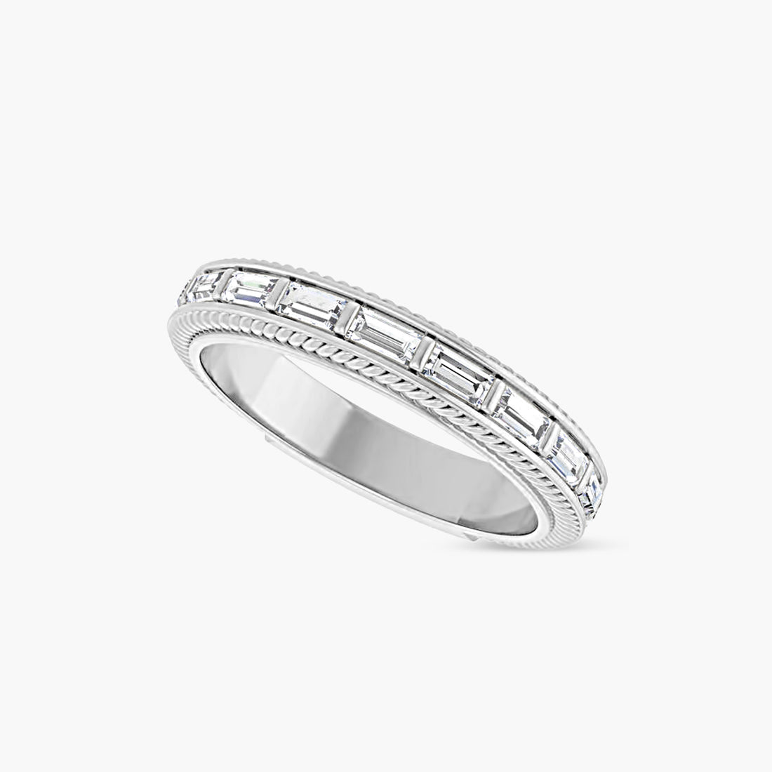 Straight Baguette Rope Anniversary Band