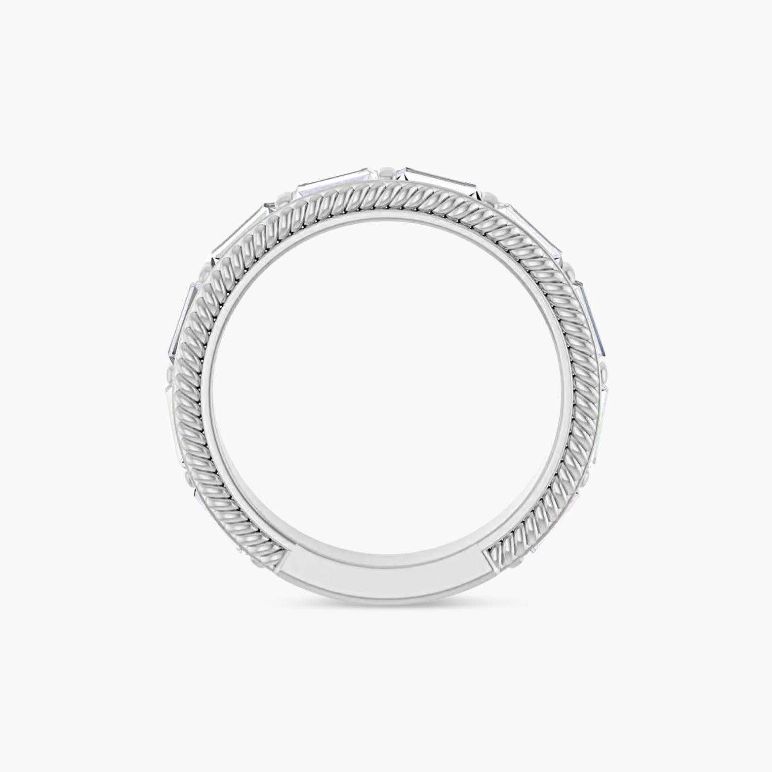 Straight Baguette Rope Anniversary Band