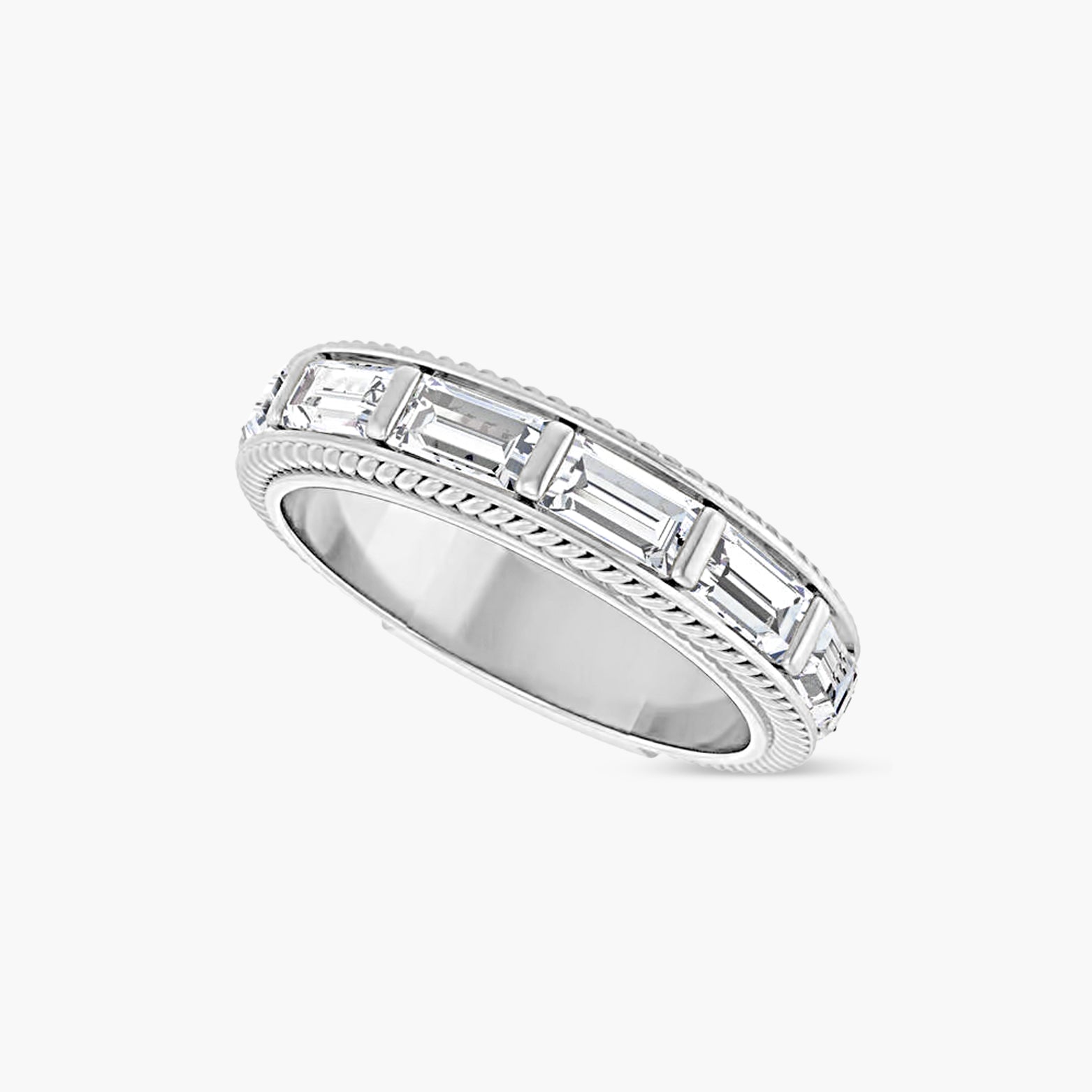 Straight Baguette Rope Anniversary Band