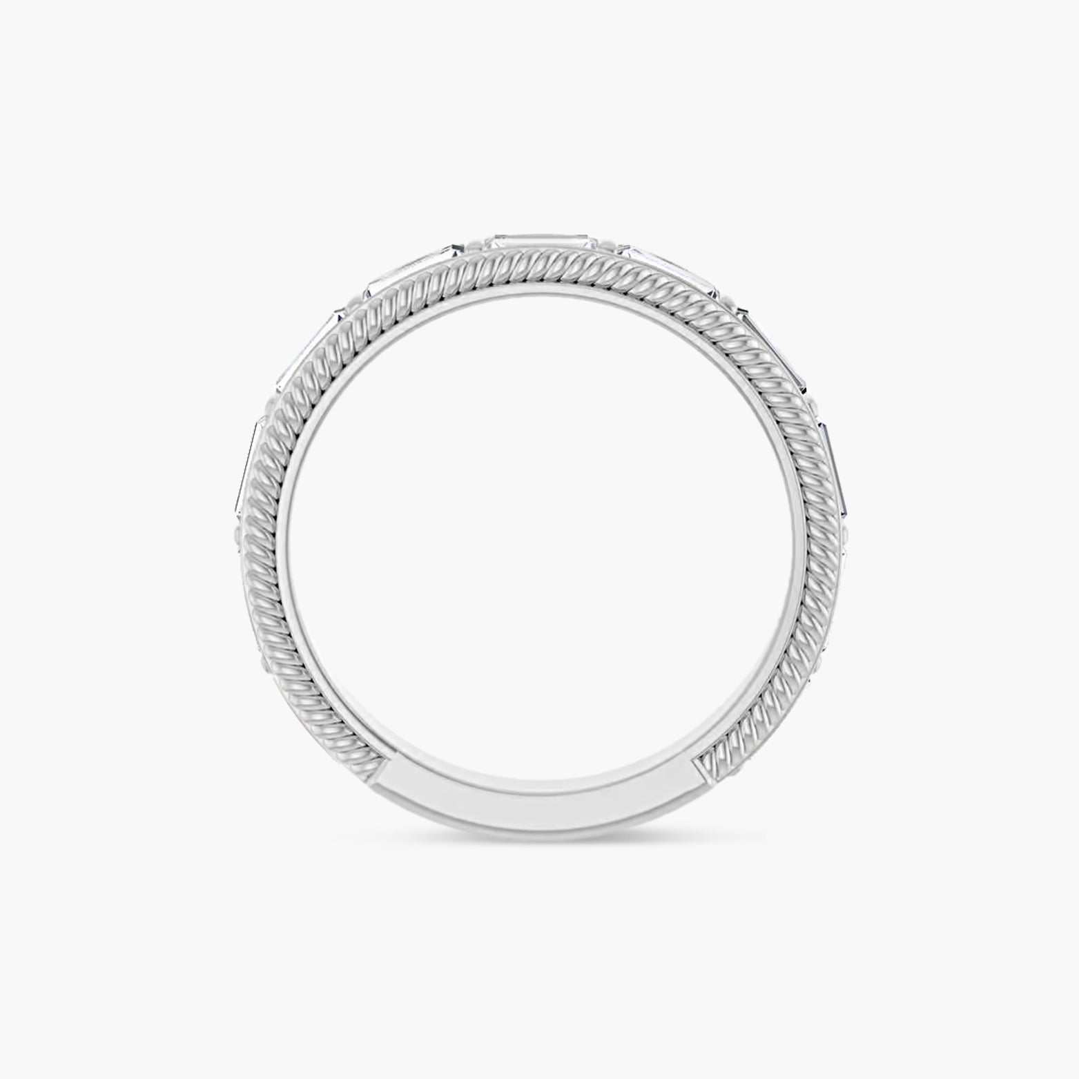 Straight Baguette Rope Anniversary Band