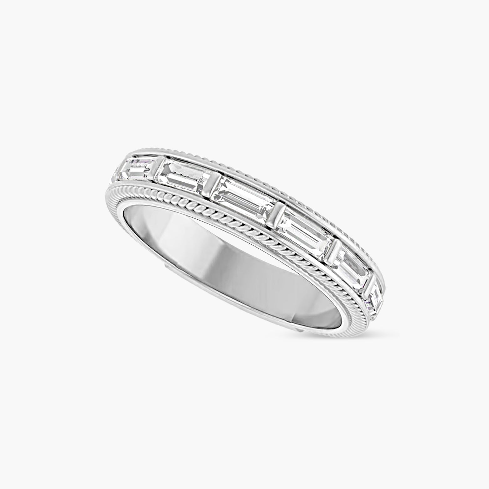 Straight Baguette Rope Anniversary Band