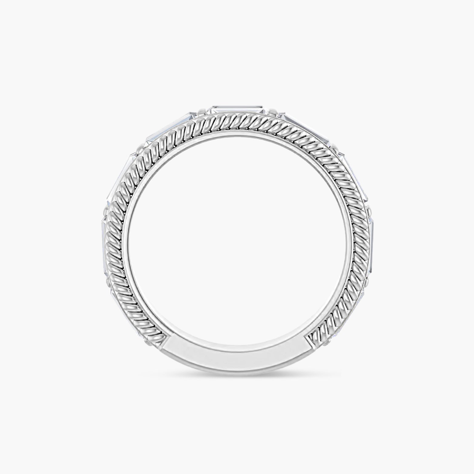 Straight Baguette Rope Anniversary Band