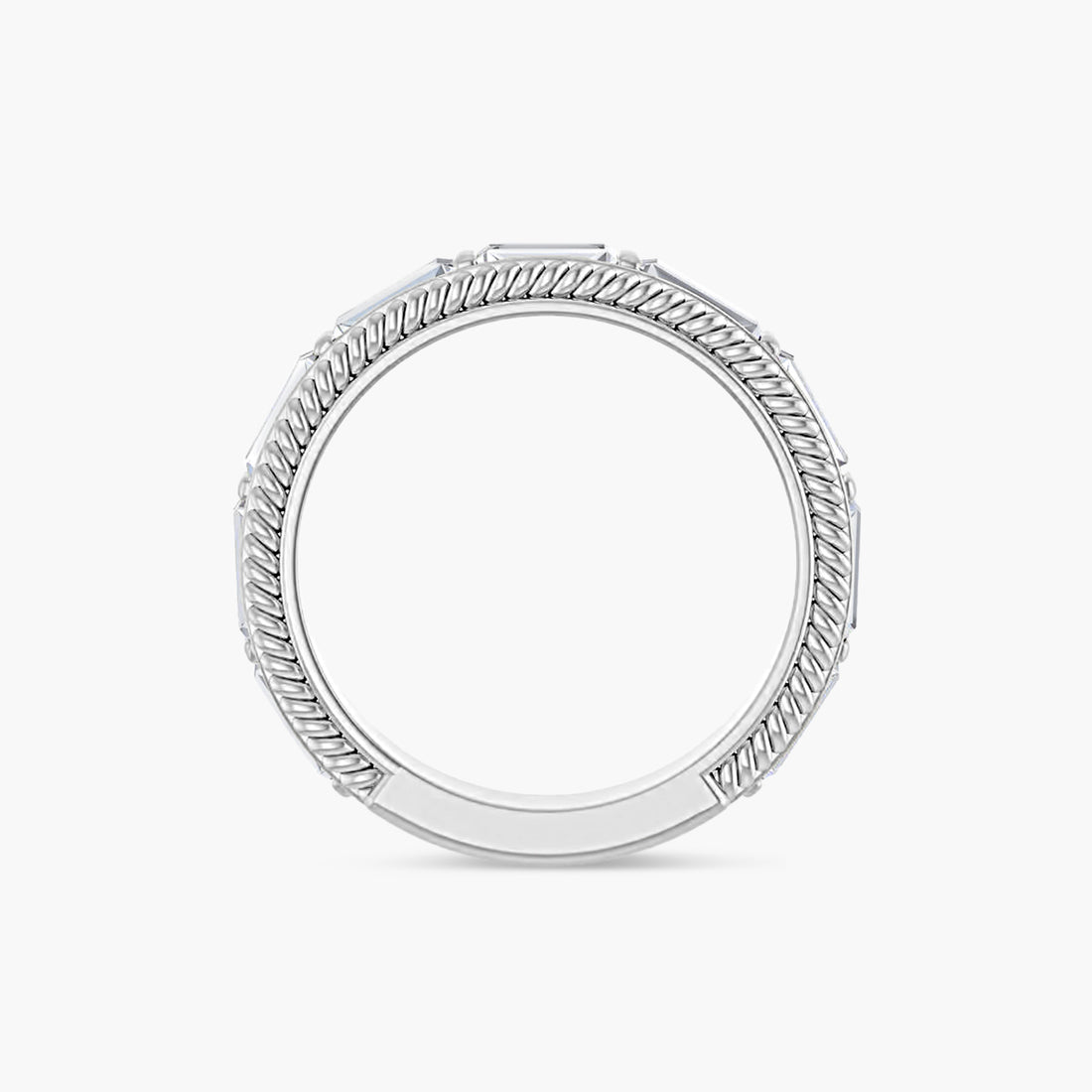 Straight Baguette Rope Anniversary Band