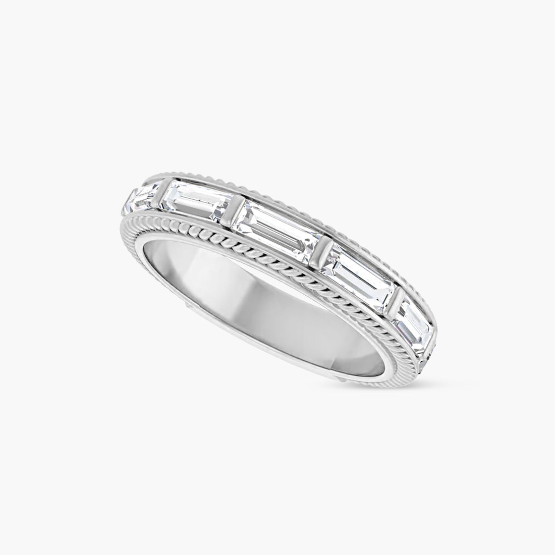 Straight Baguette Rope Anniversary Band