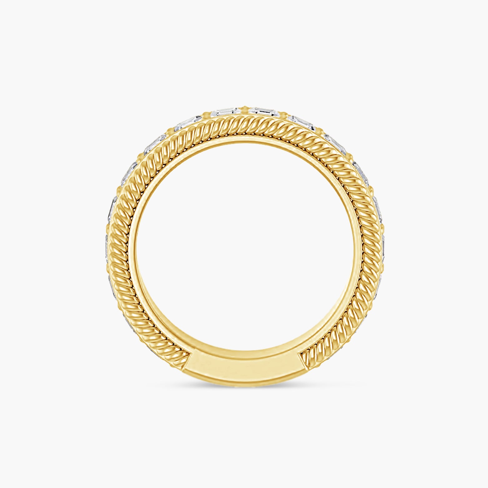 Asscher Rope Anniversary Band