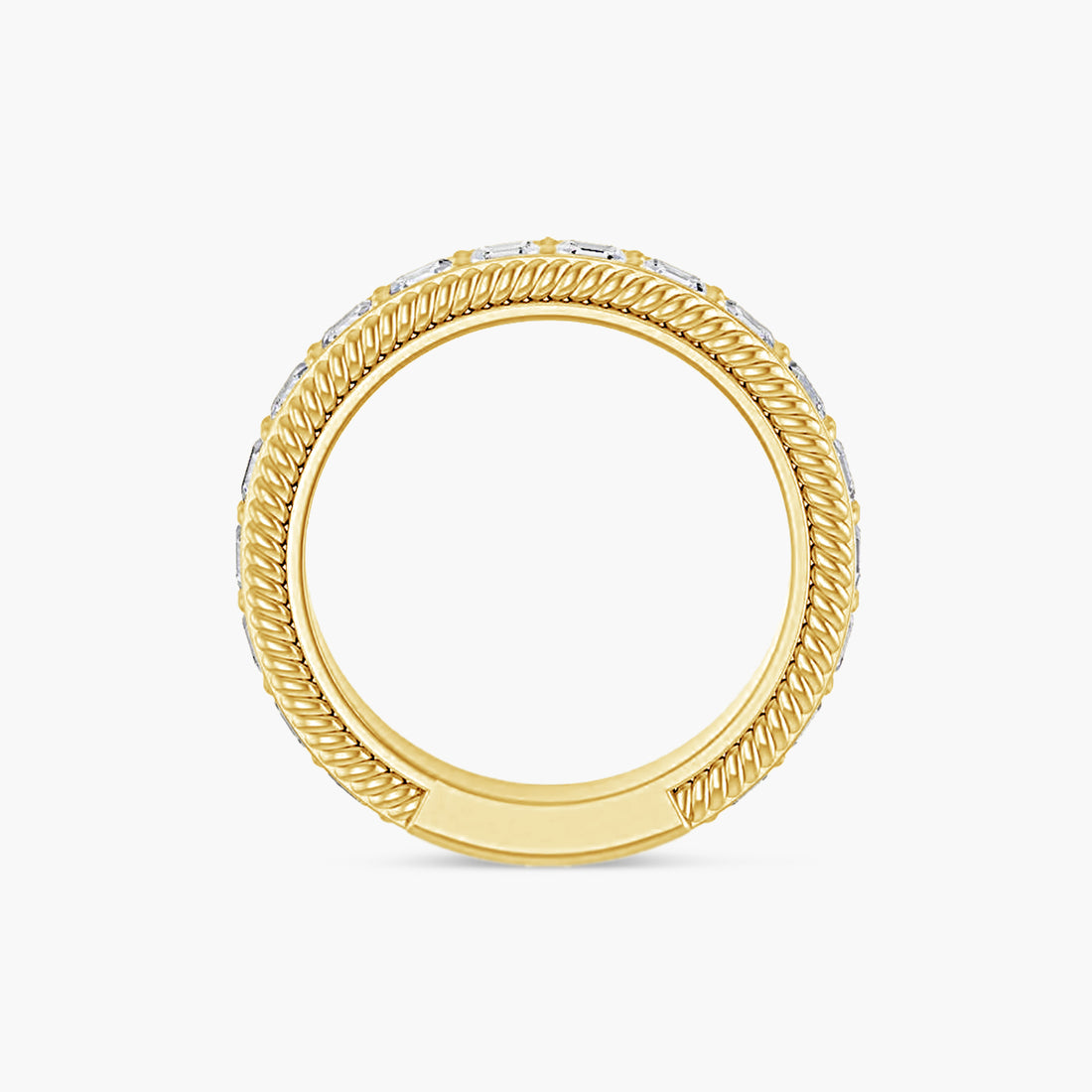 Asscher Rope Anniversary Band