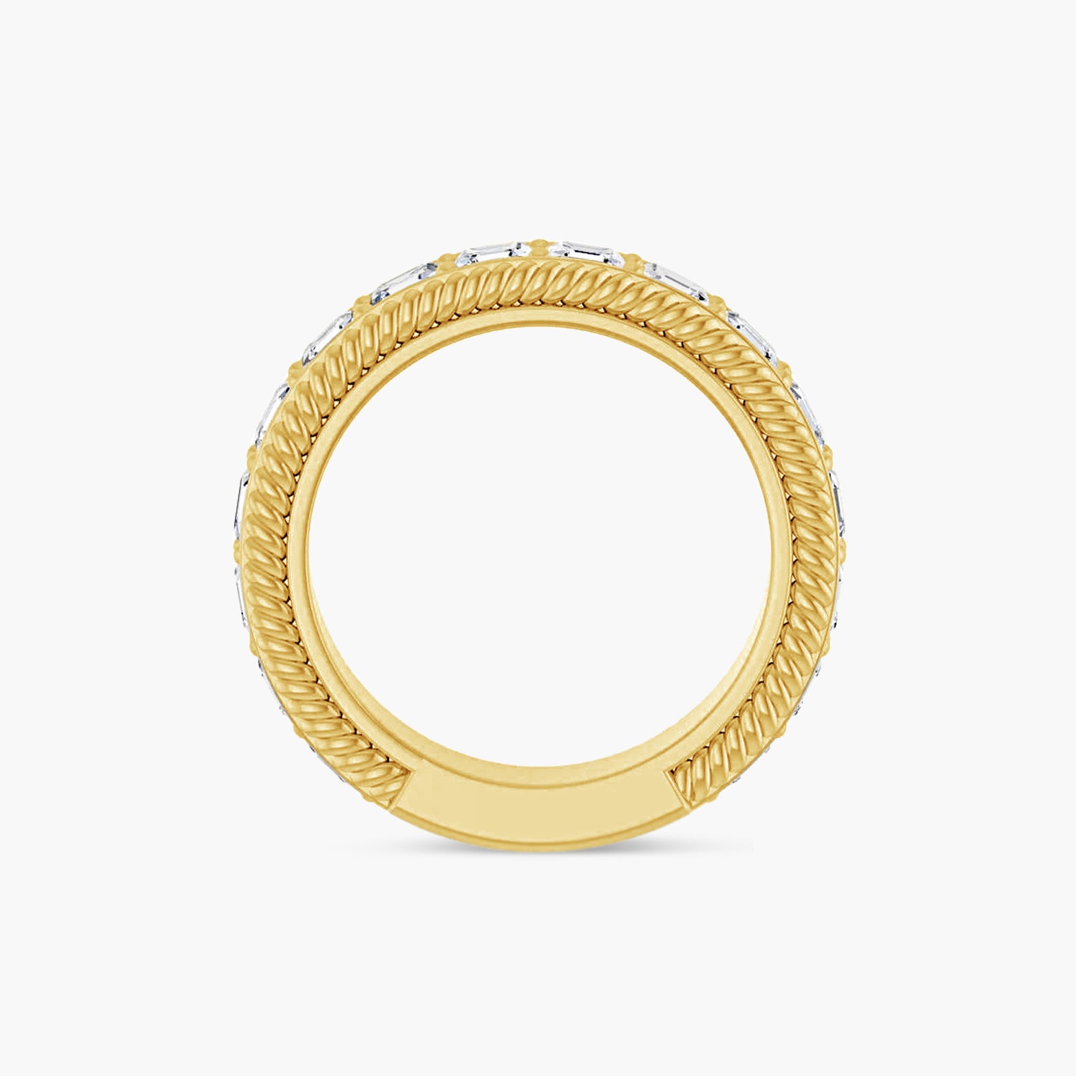 Asscher Rope Anniversary Band