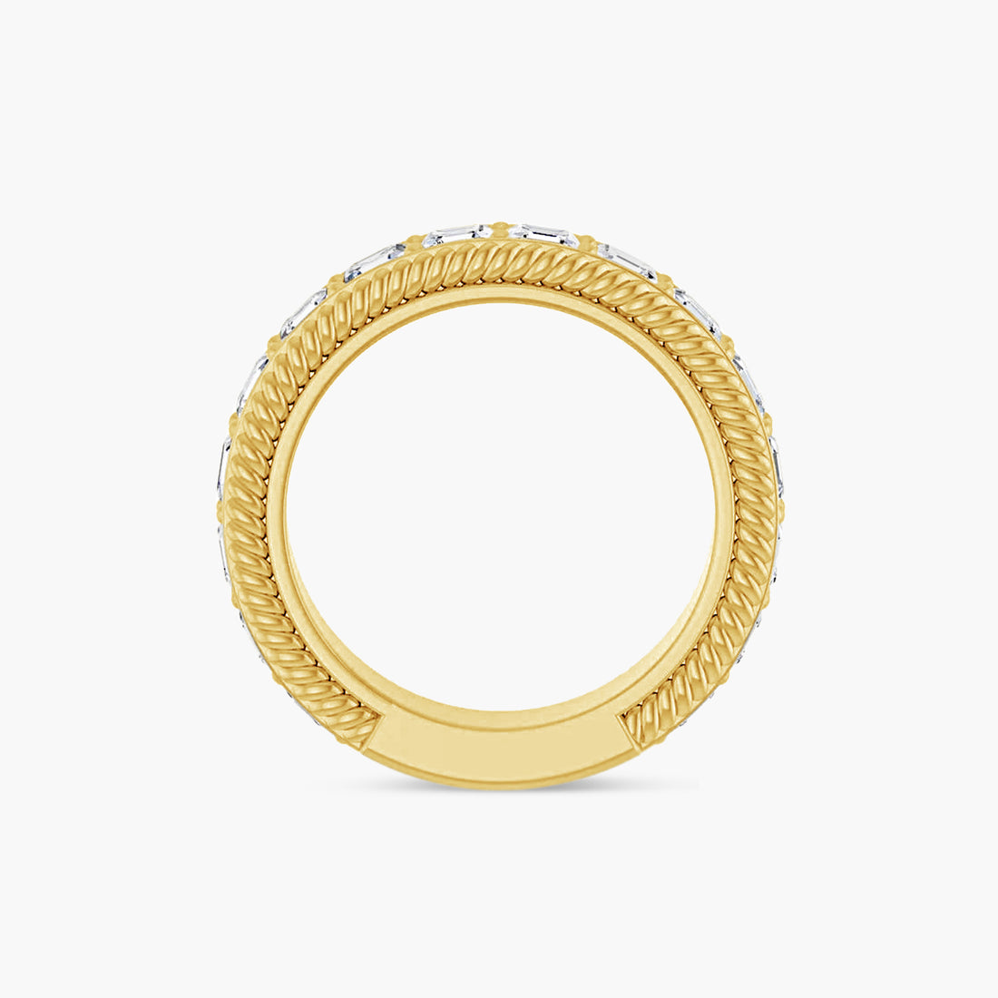 Asscher Rope Anniversary Band