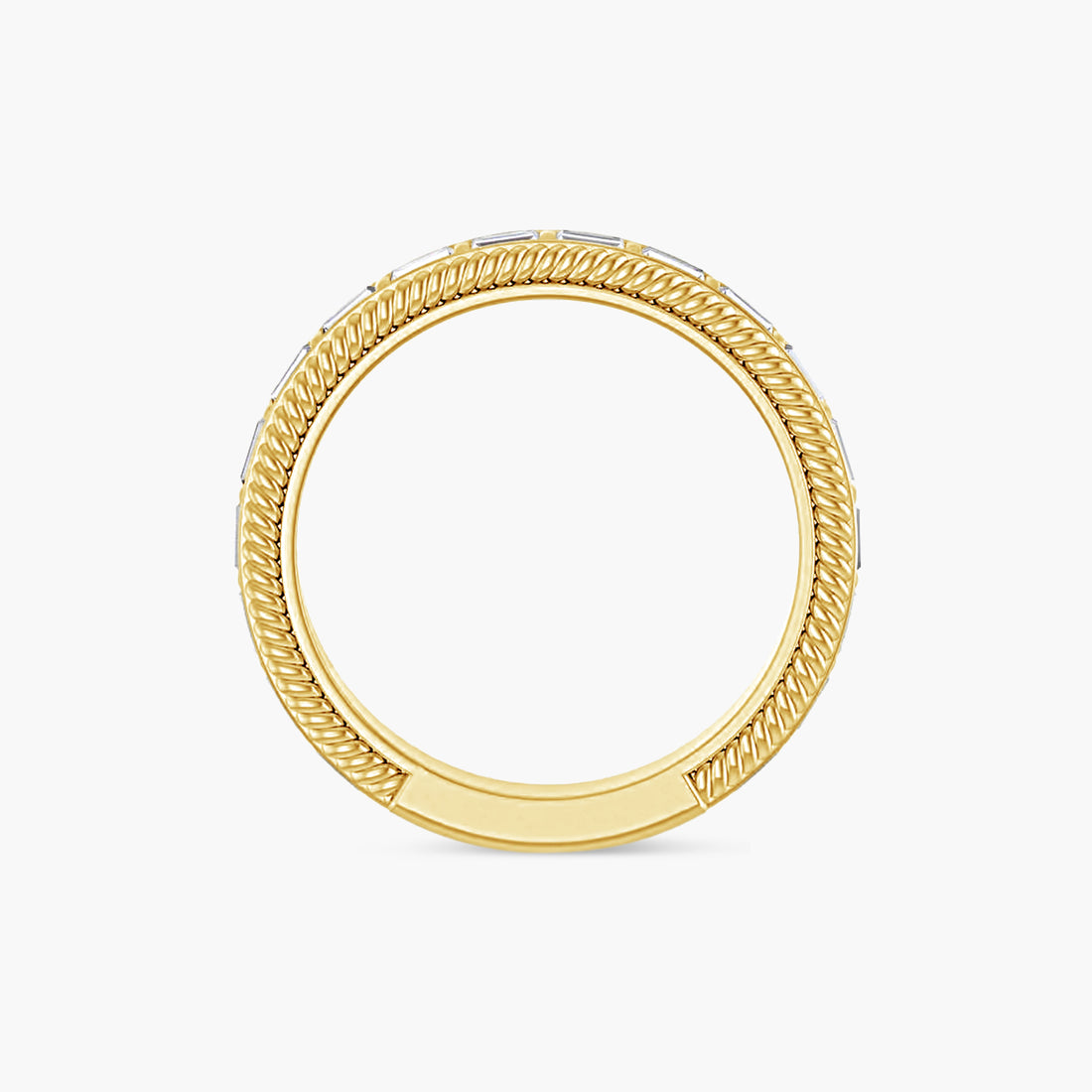 Straight Baguette Rope Anniversary Band