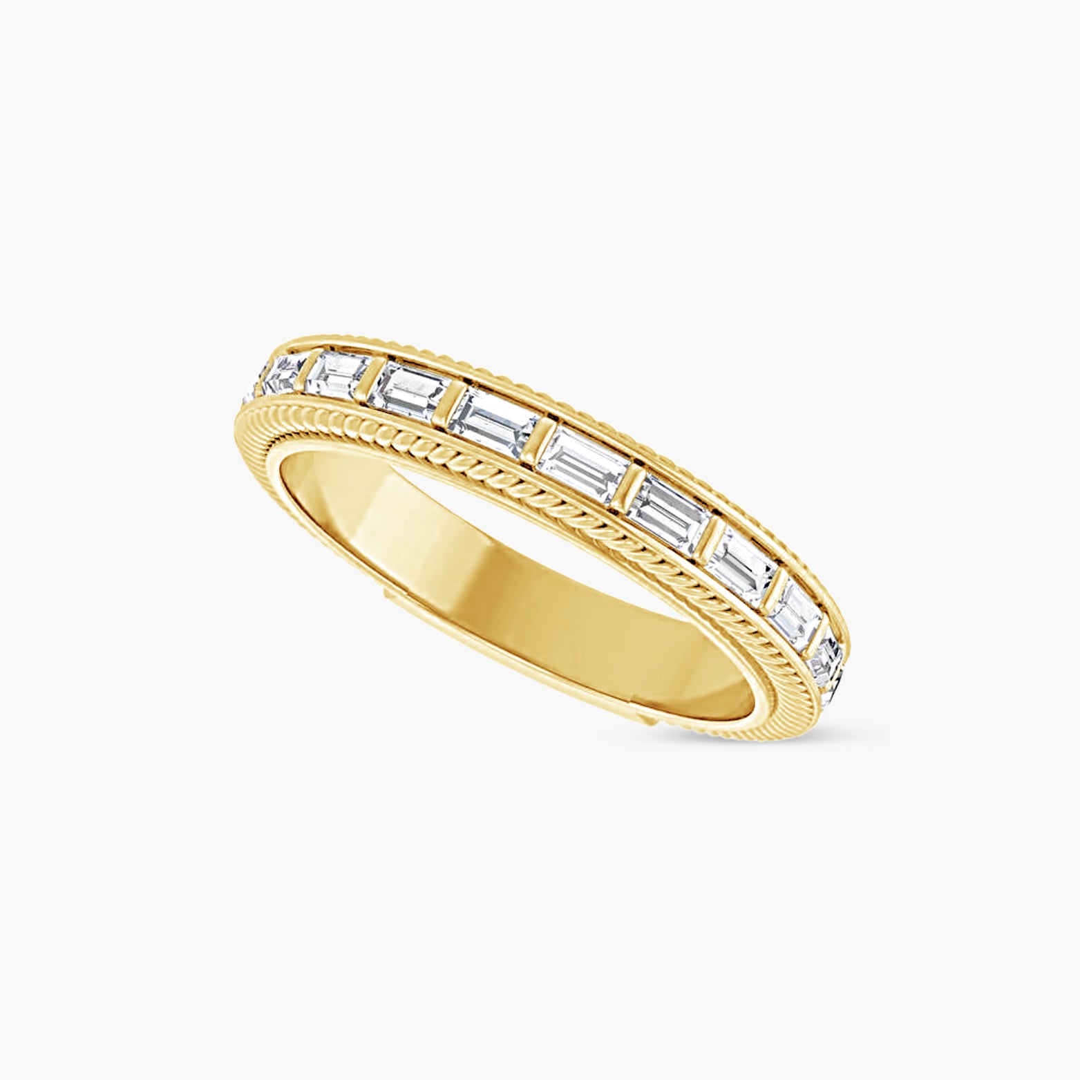 Straight Baguette Rope Anniversary Band