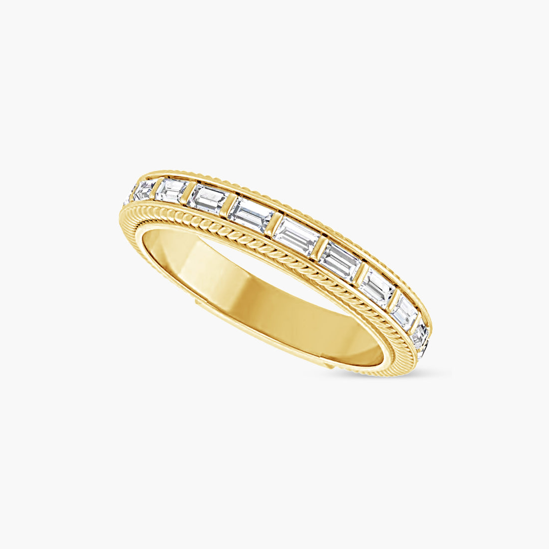 Straight Baguette Rope Anniversary Band