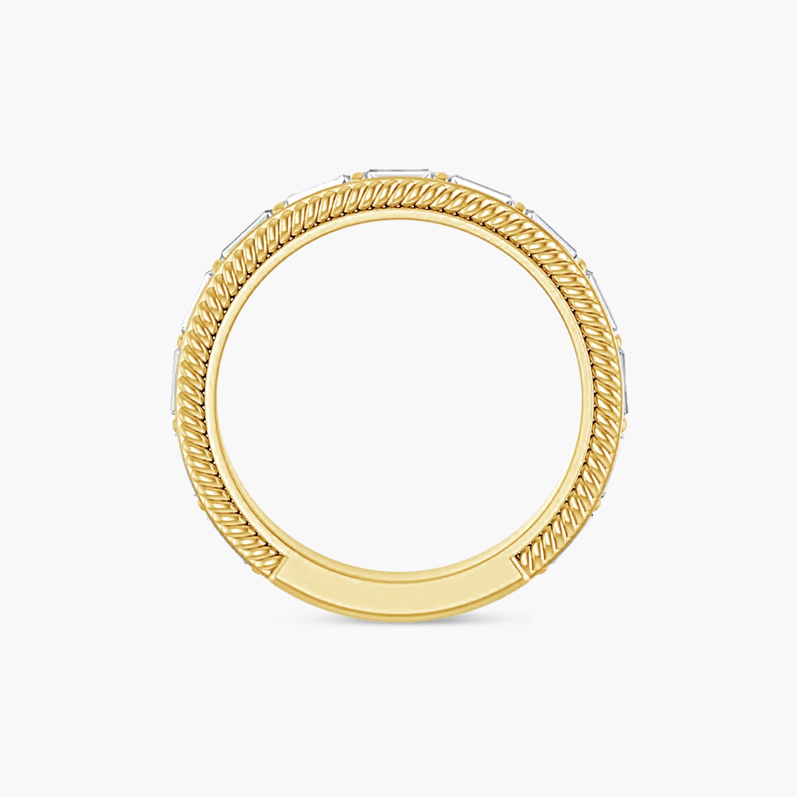 Straight Baguette Rope Anniversary Band