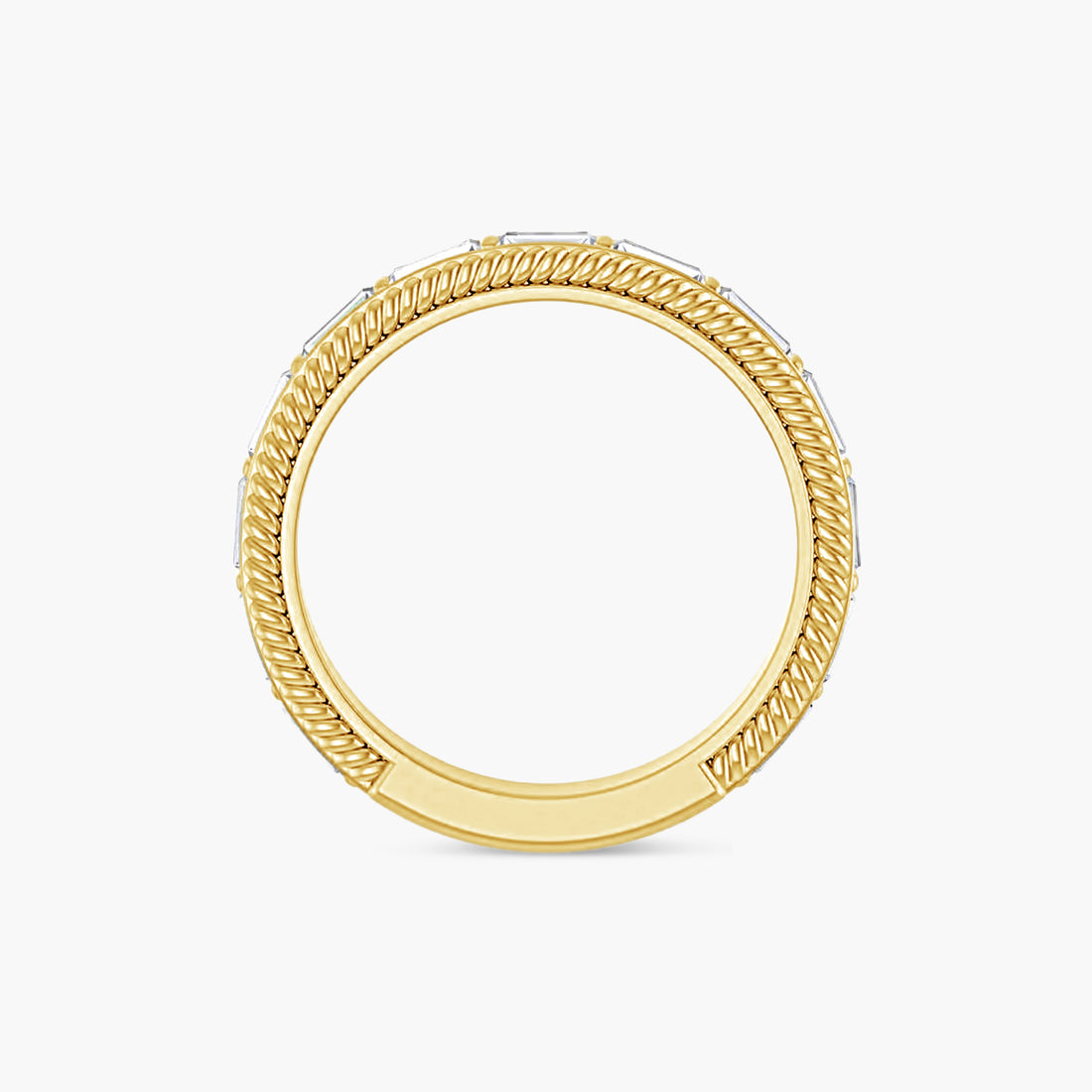 Straight Baguette Rope Anniversary Band