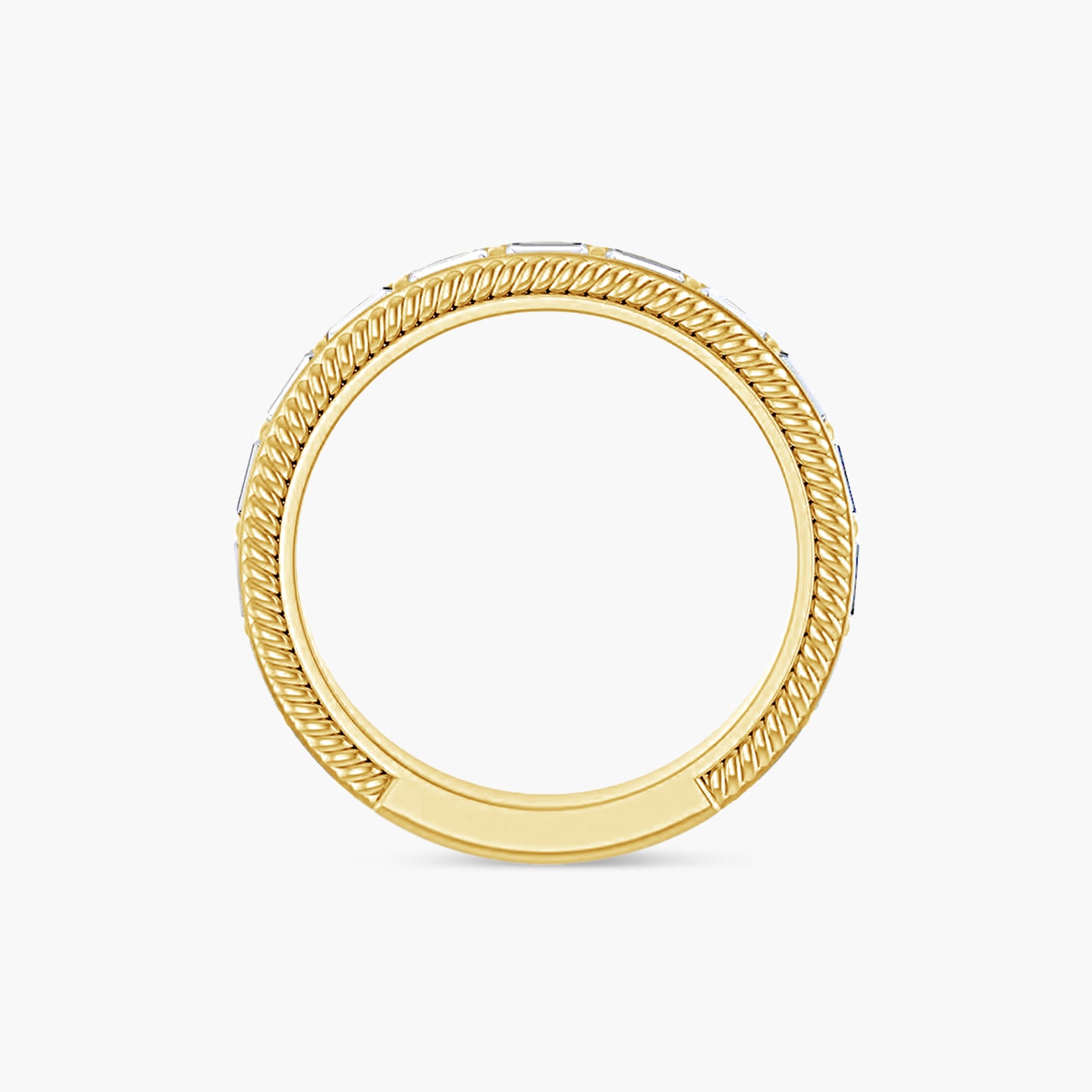 Straight Baguette Rope Anniversary Band