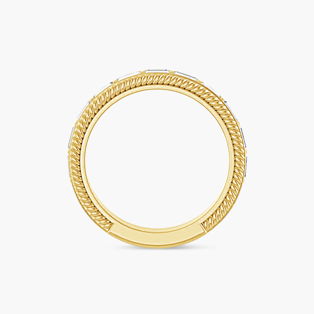 Straight Baguette Rope Anniversary Band