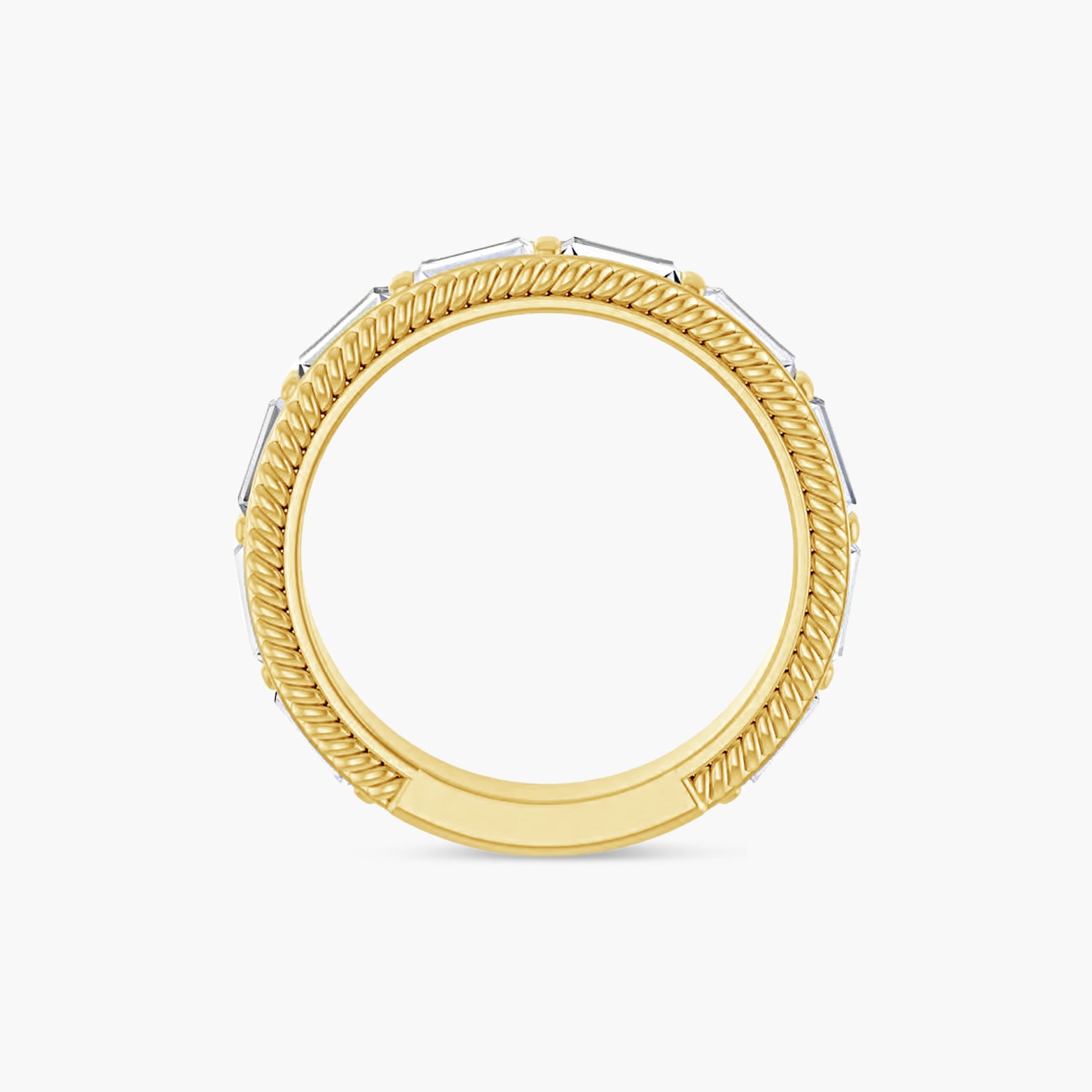 Straight Baguette Rope Anniversary Band