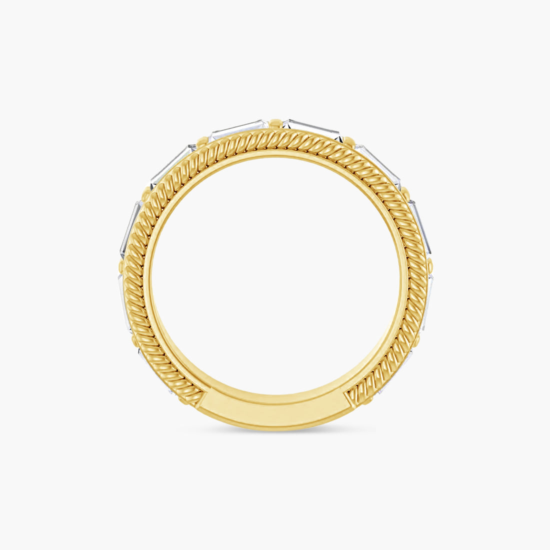 Straight Baguette Rope Anniversary Band