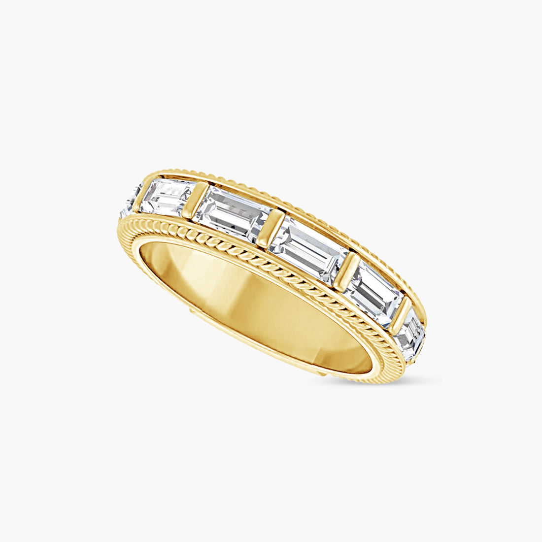 Straight Baguette Rope Anniversary Band