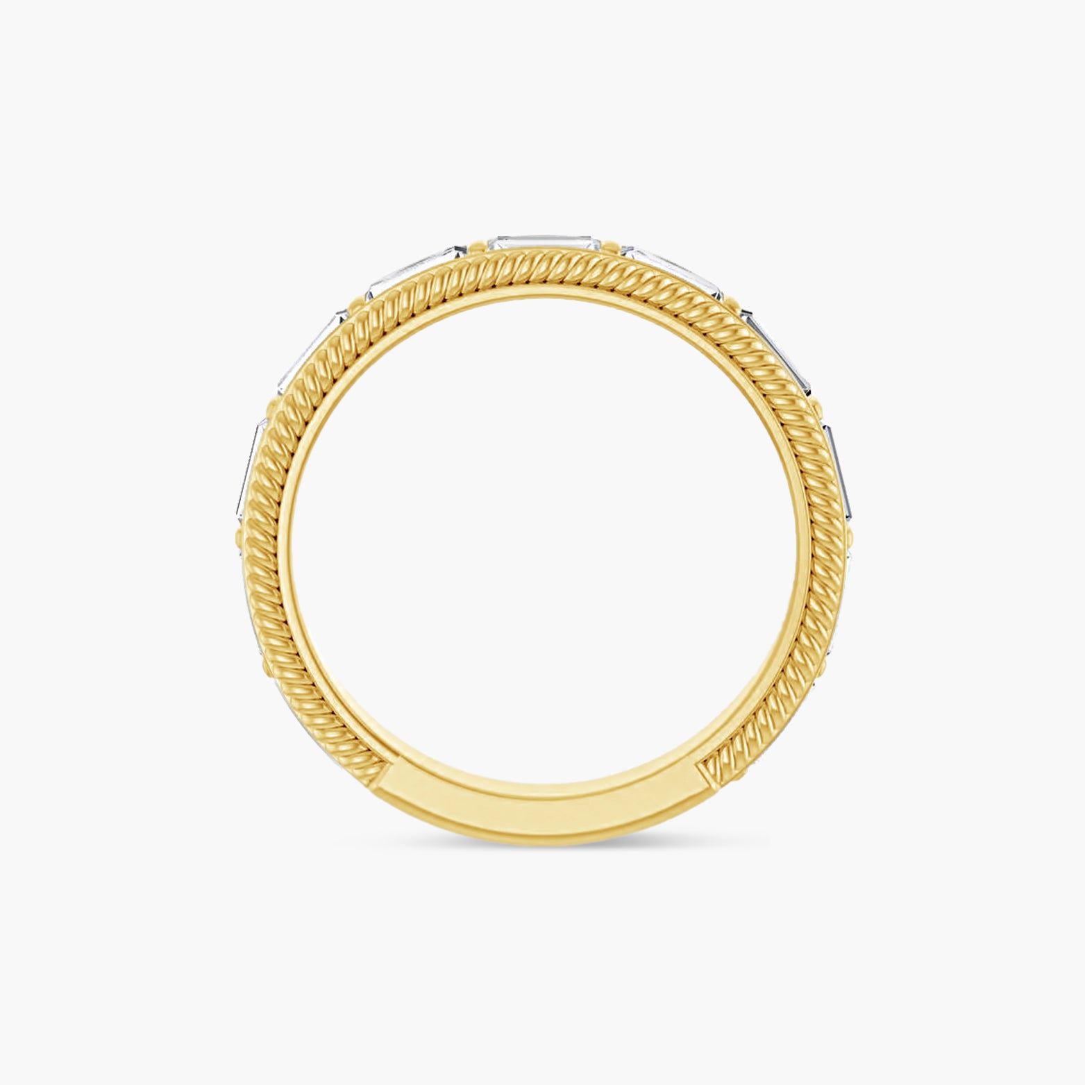 Straight Baguette Rope Anniversary Band