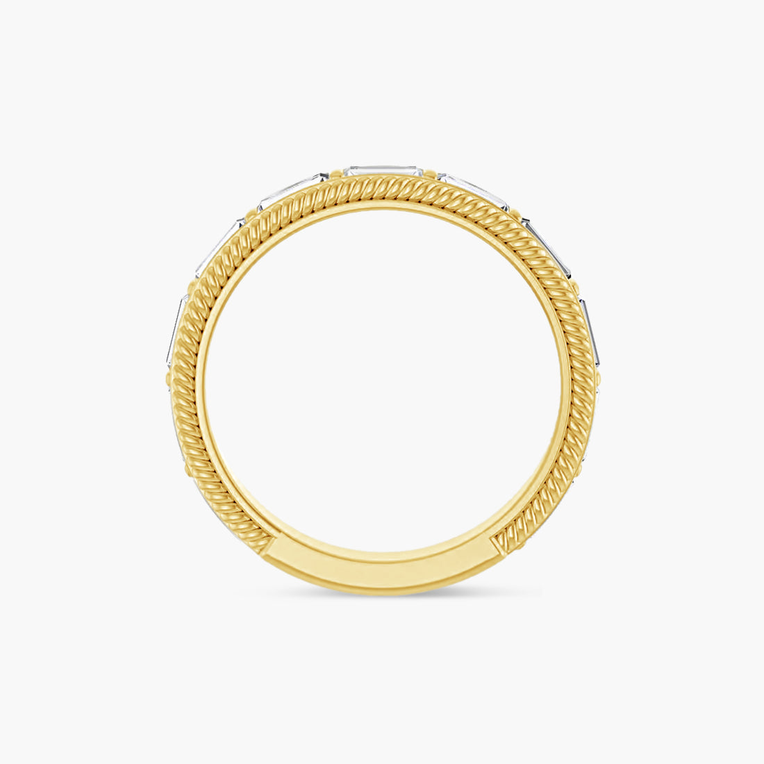 Straight Baguette Rope Anniversary Band