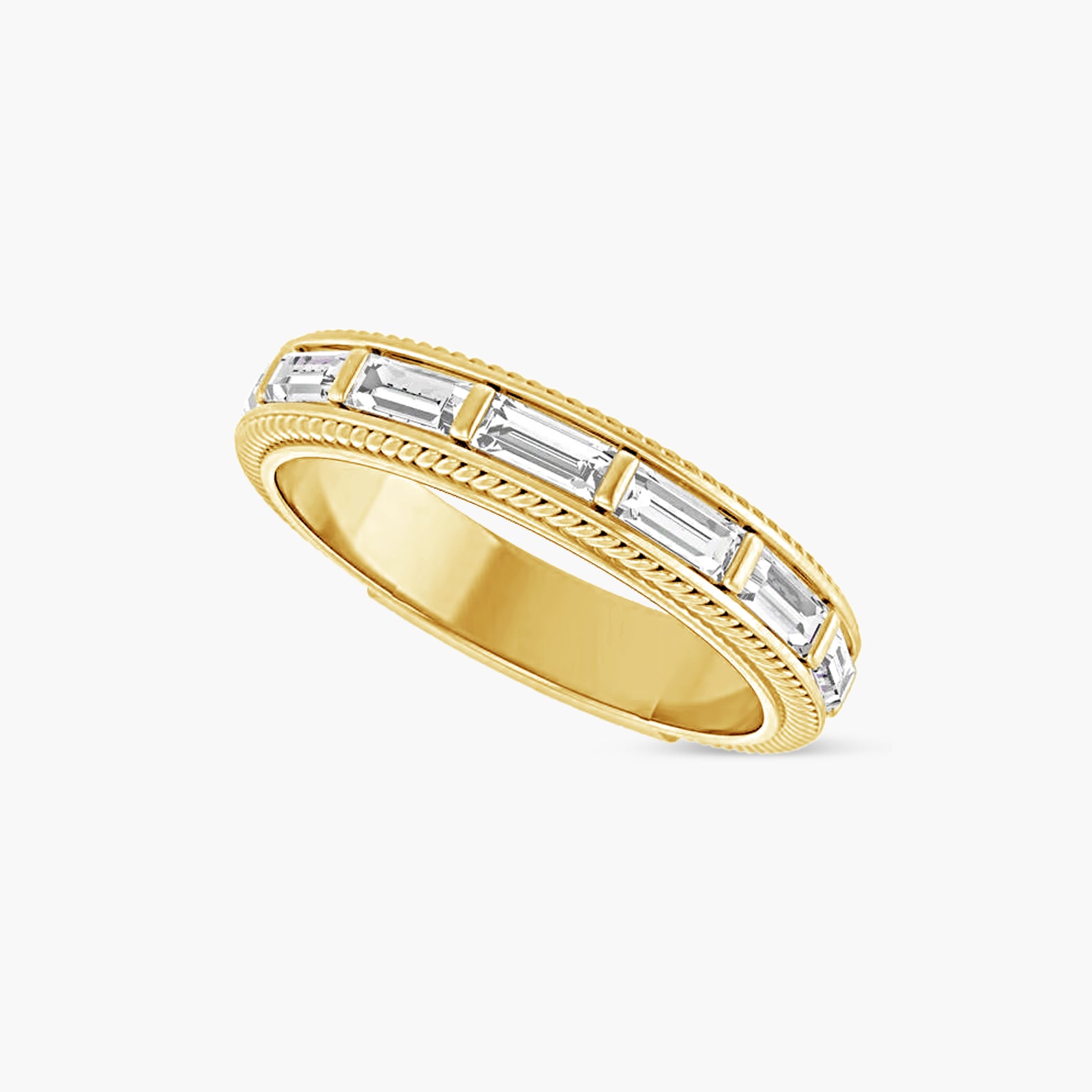 Straight Baguette Rope Anniversary Band