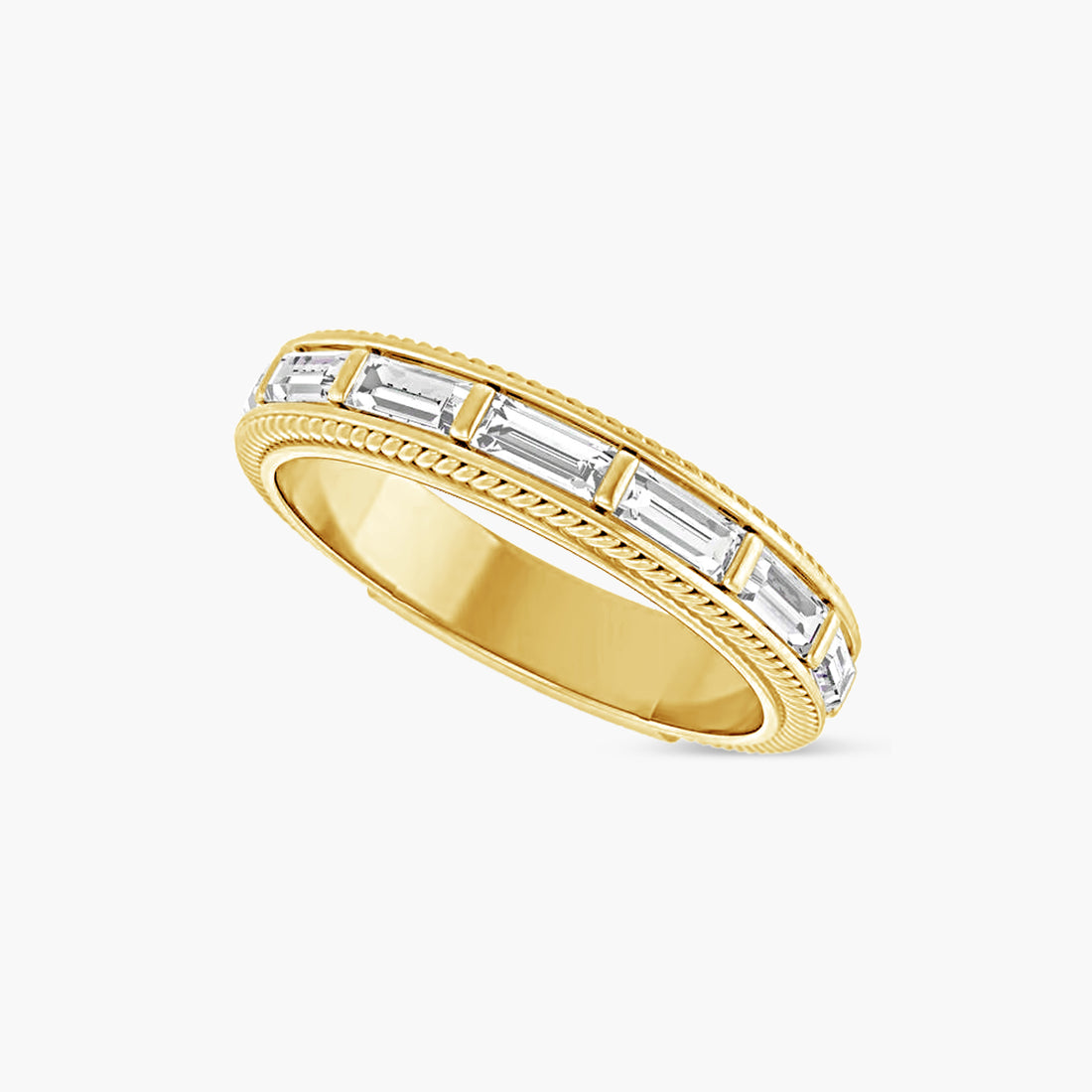 Straight Baguette Rope Anniversary Band