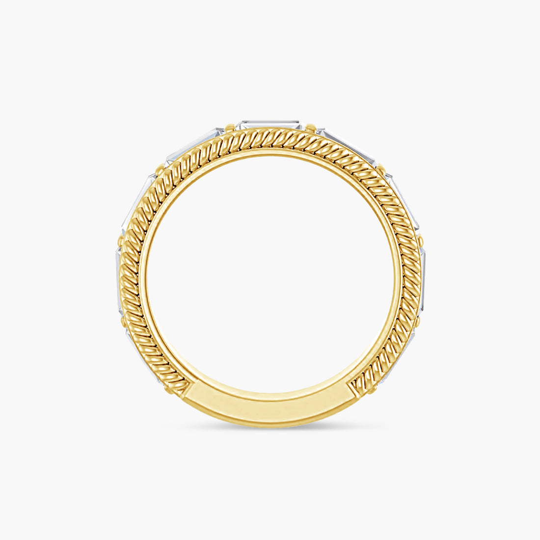 Straight Baguette Rope Anniversary Band