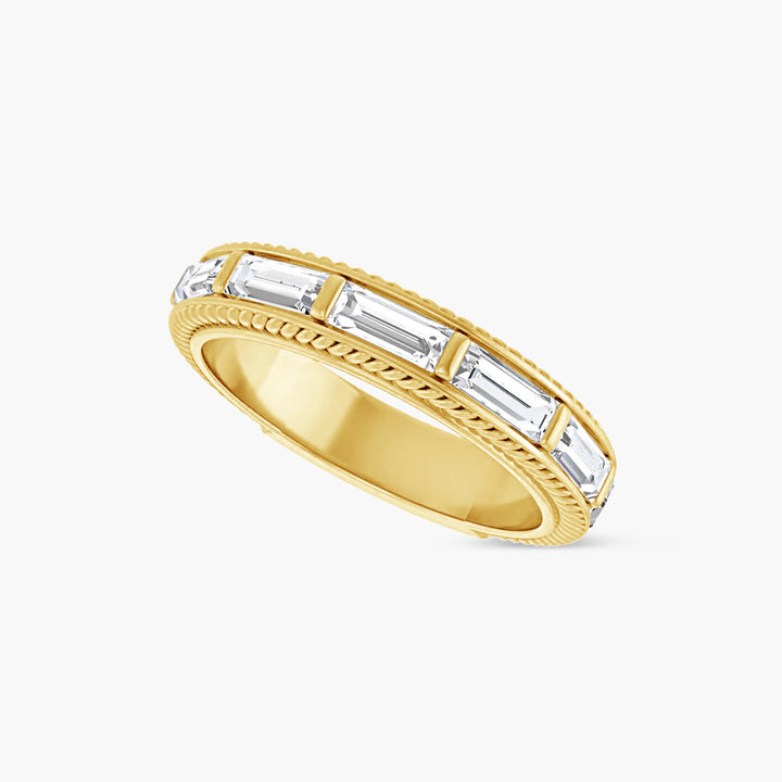 Straight Baguette Rope Anniversary Band