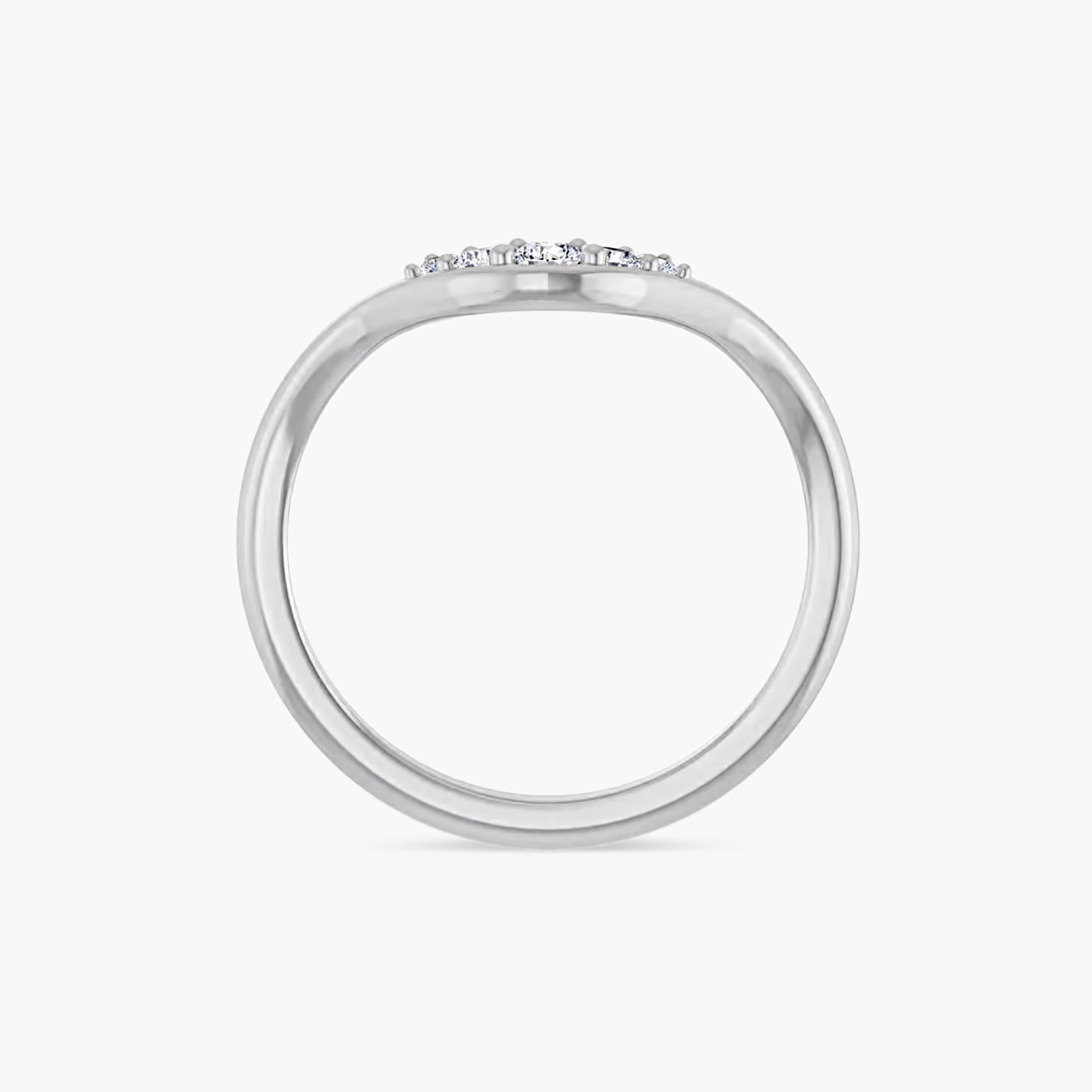 1/6 CTW Diamond Soft V-shape Contour Band