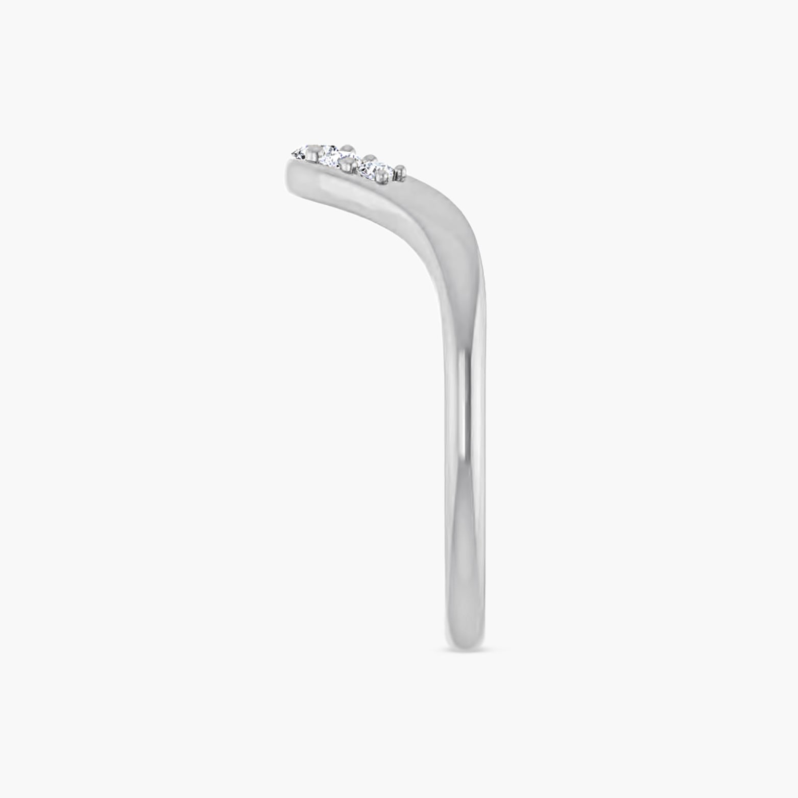 1/6 CTW Diamond Soft V-shape Contour Band