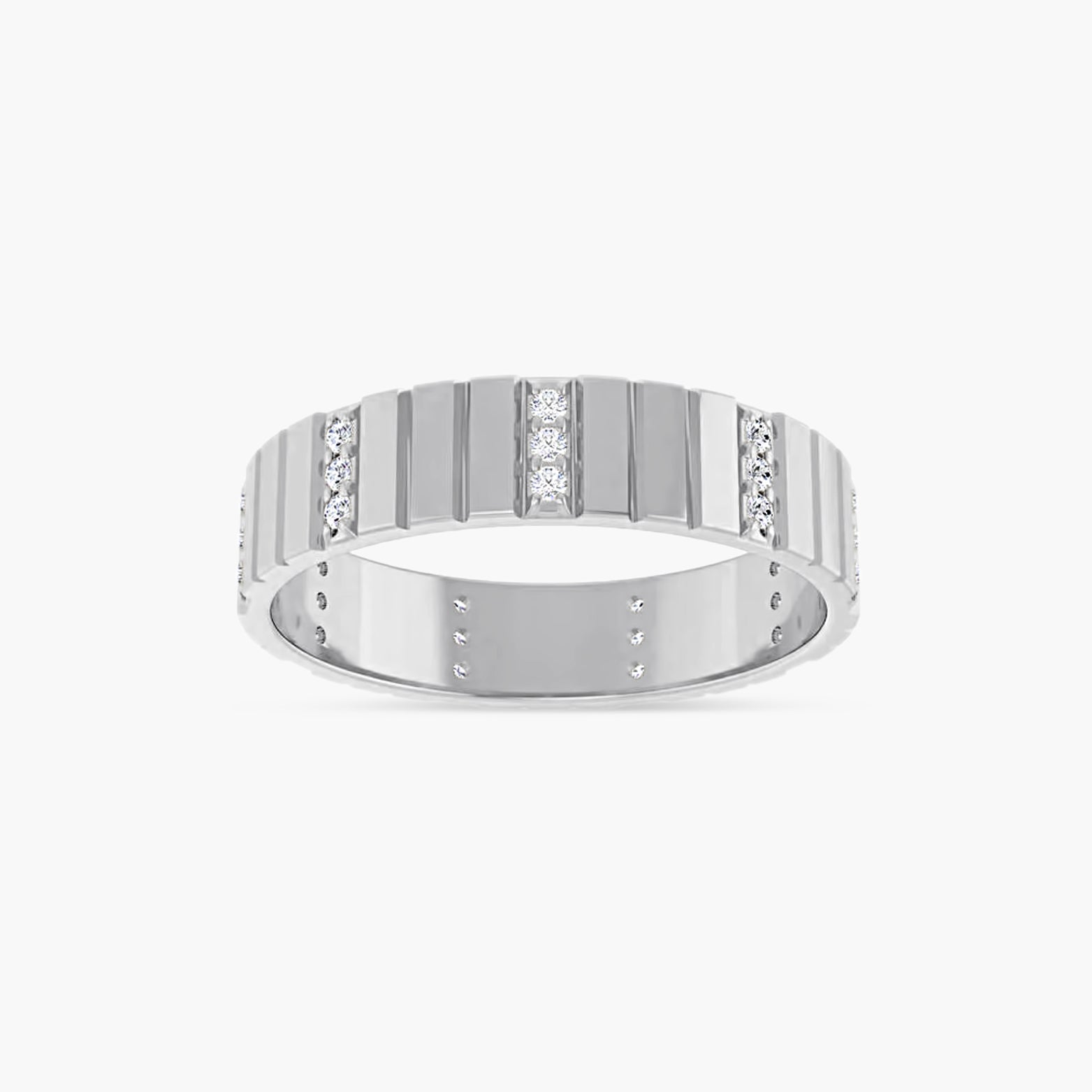 Vertical Ridge Accented Band