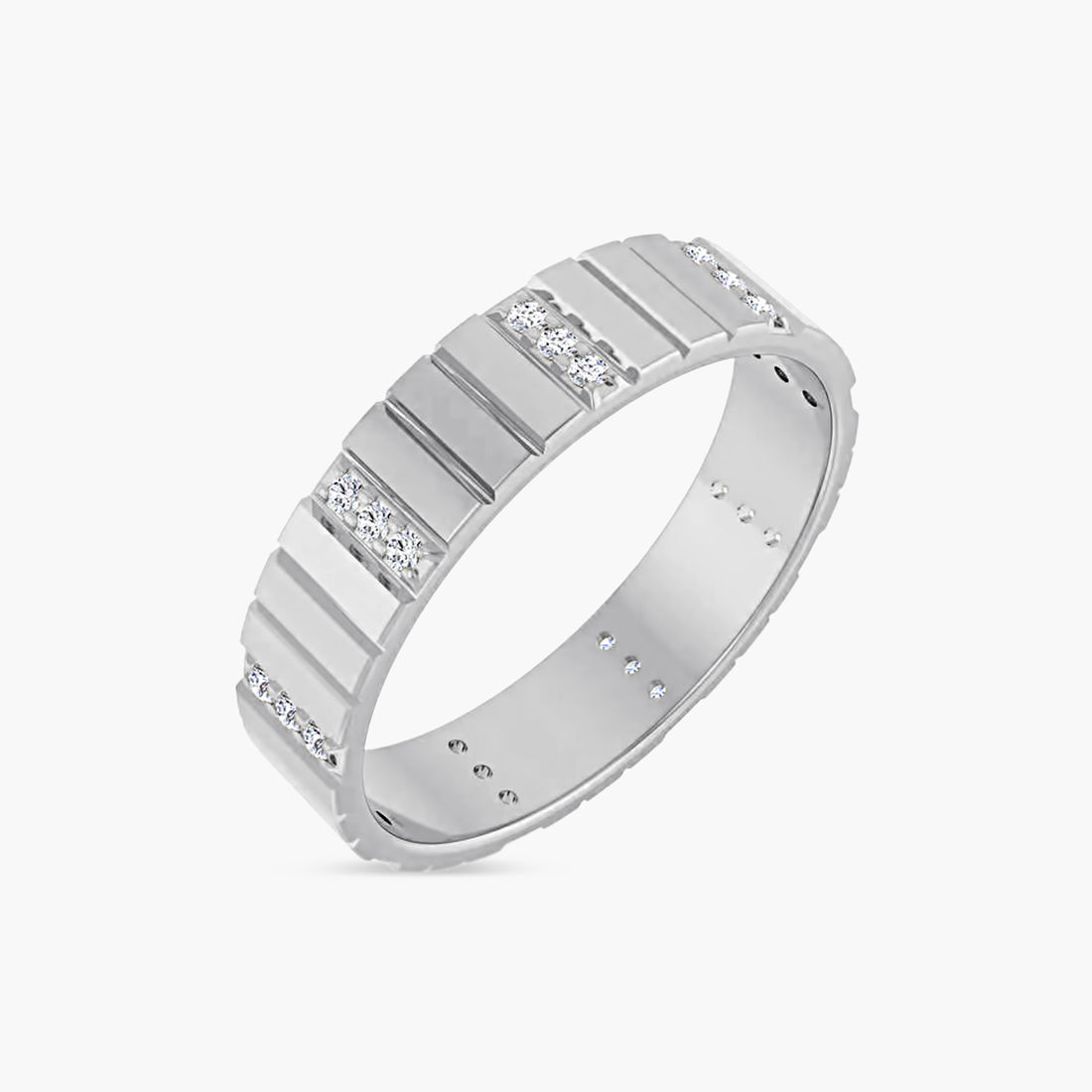Vertical Ridge Accented Band