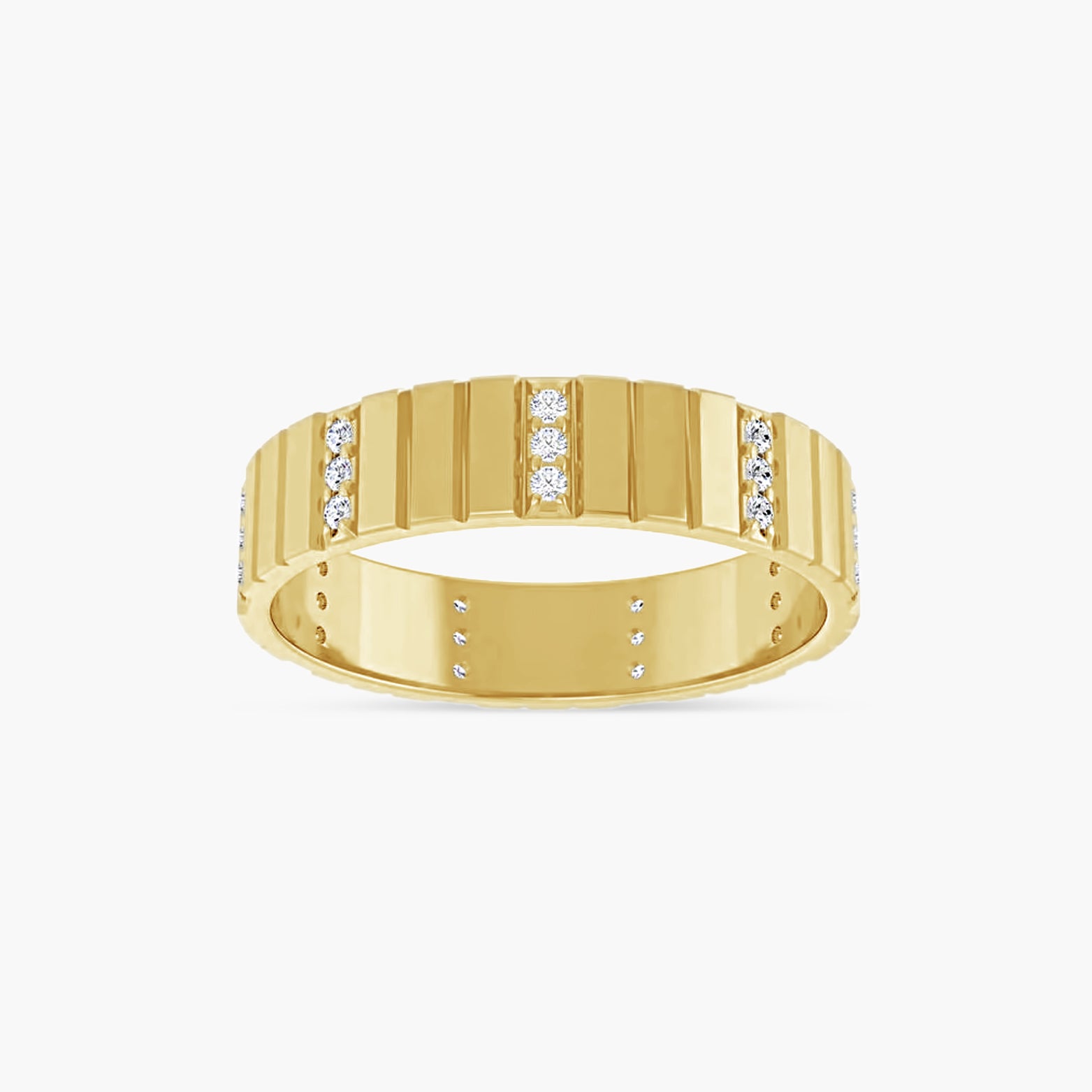 Vertical Ridge Accented Band