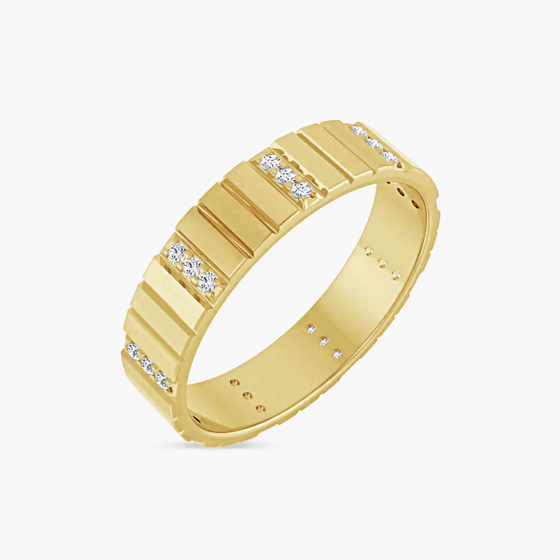 Vertical Ridge Accented Band
