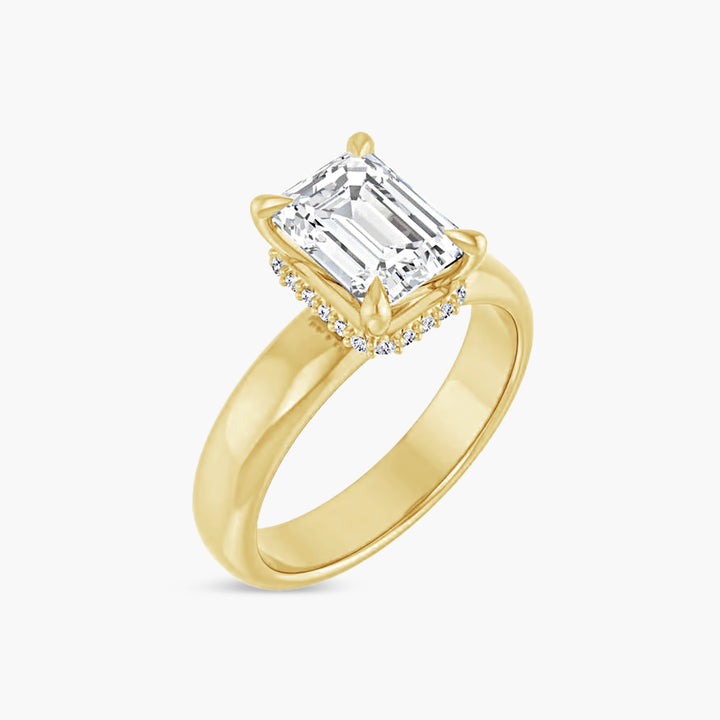 The Hidden Halo Wren Emerald Yellow Gold