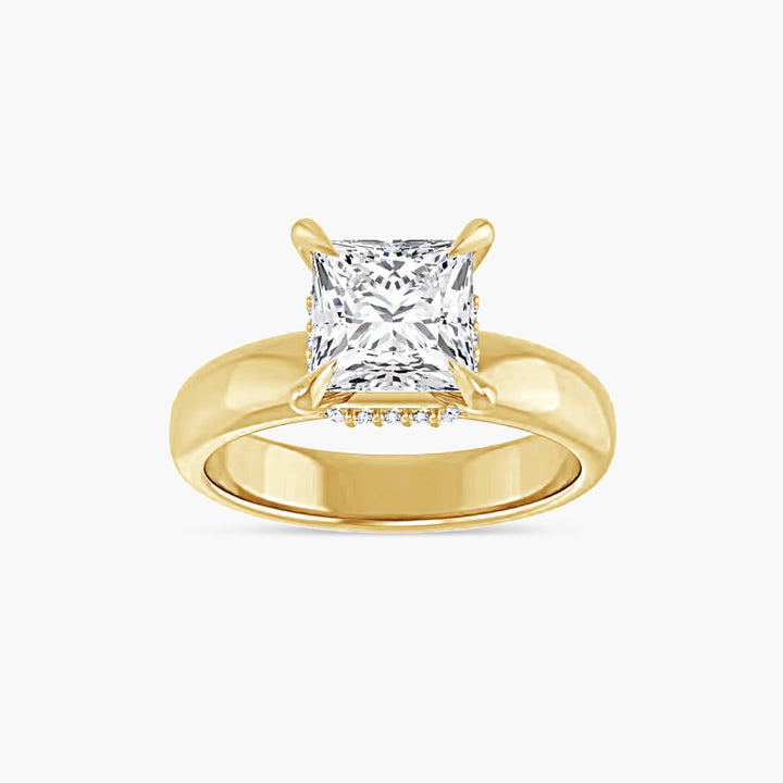 The Hidden Halo Wren Square Yellow Gold