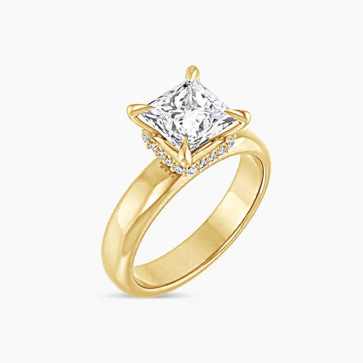 The Hidden Halo Wren Square Yellow Gold