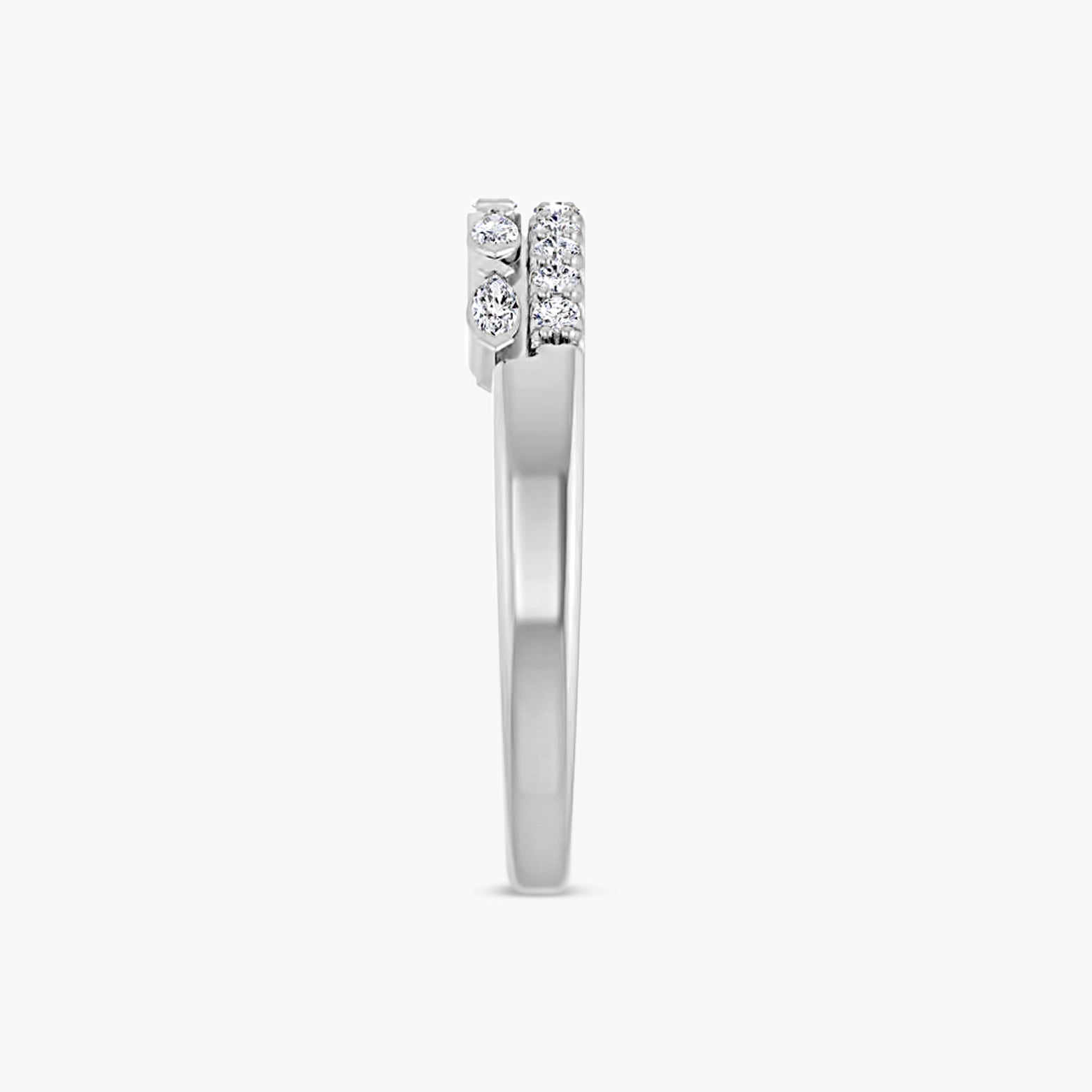 Double Row Marquise & Round Diamond Anniversary Band