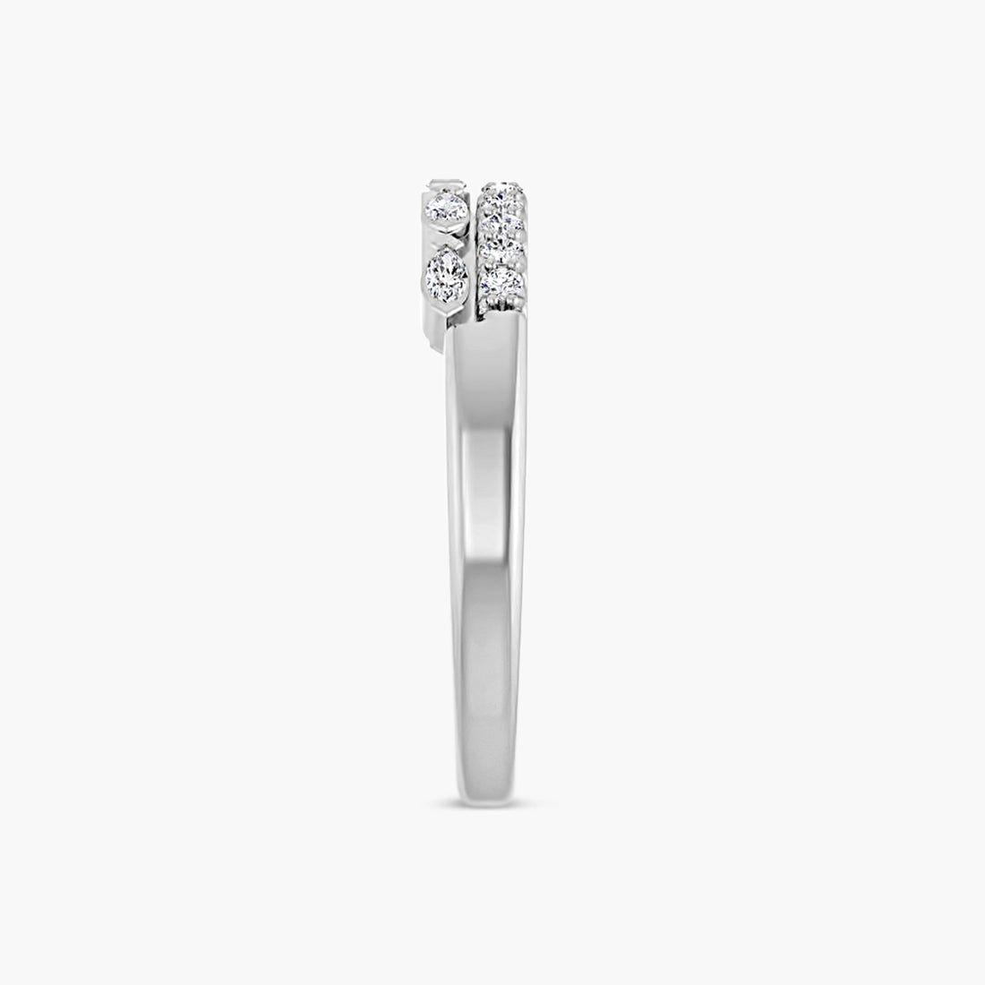 Double Row Marquise & Round Diamond Anniversary Band
