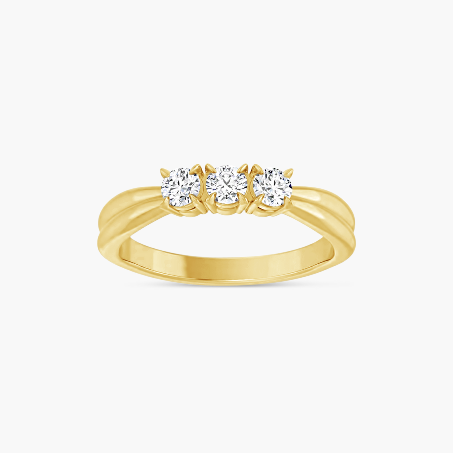 Three-Stone Round Diamond Anniversary Band