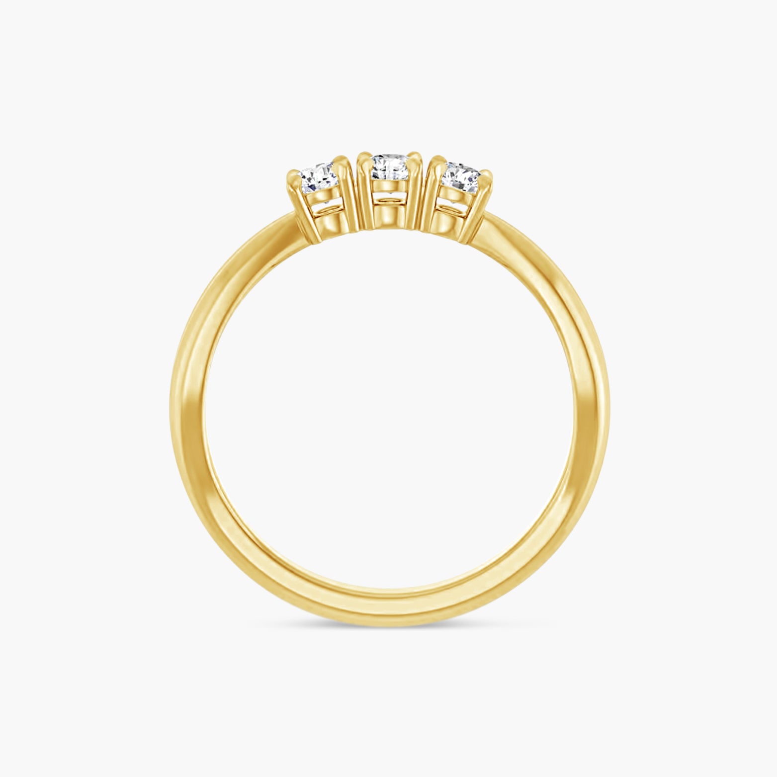 Three-Stone Round Diamond Anniversary Band