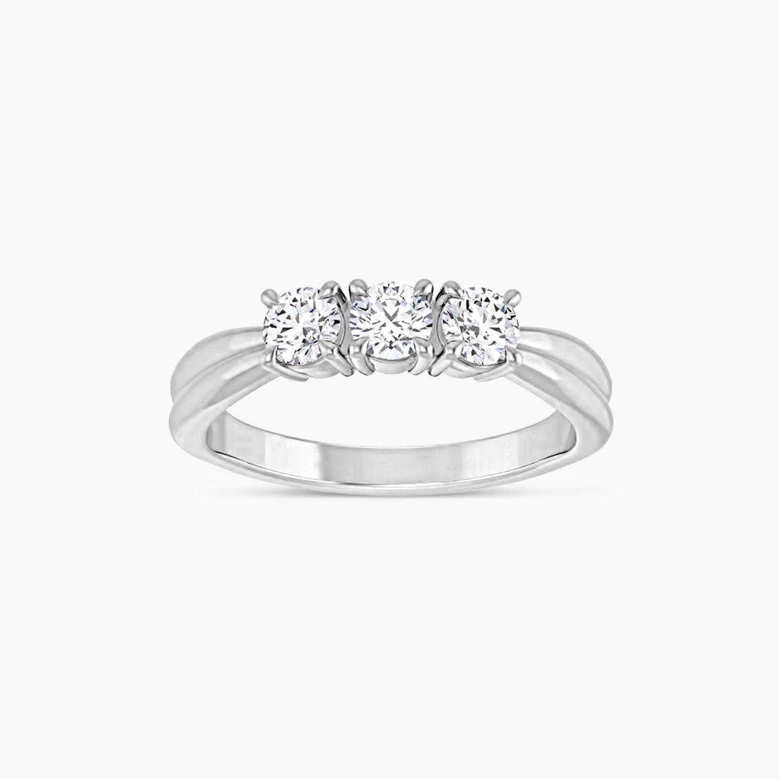 Three-Stone Round Diamond Anniversary Band