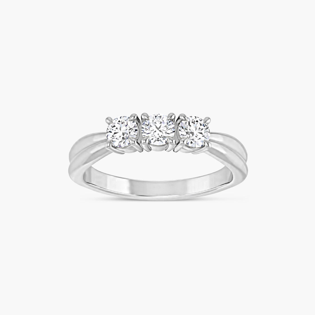 Three-Stone Round Diamond Anniversary Band
