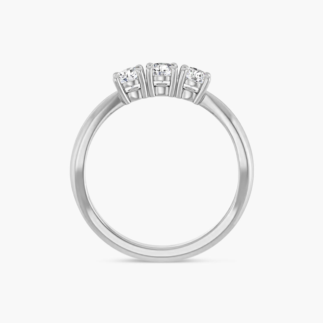 Three-Stone Round Diamond Anniversary Band